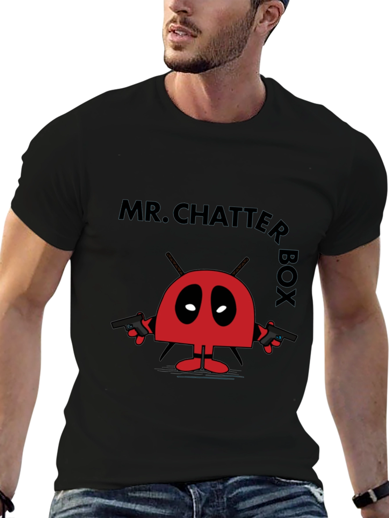 Mr. Chatter Box Graphic Tee - Funny Cartoon Shirt