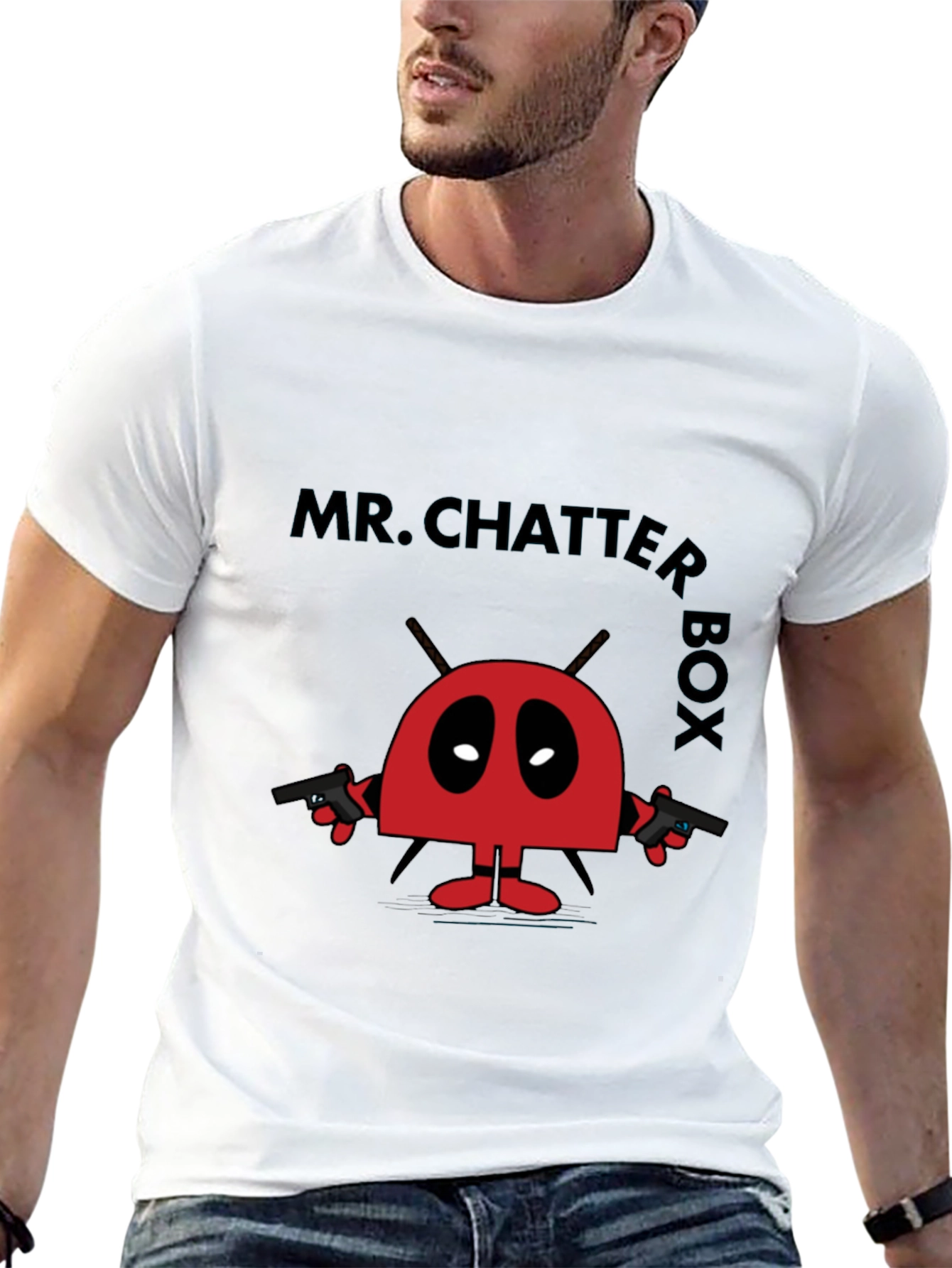 Mr. Chatter Box Graphic Tee - Funny Cartoon Shirt