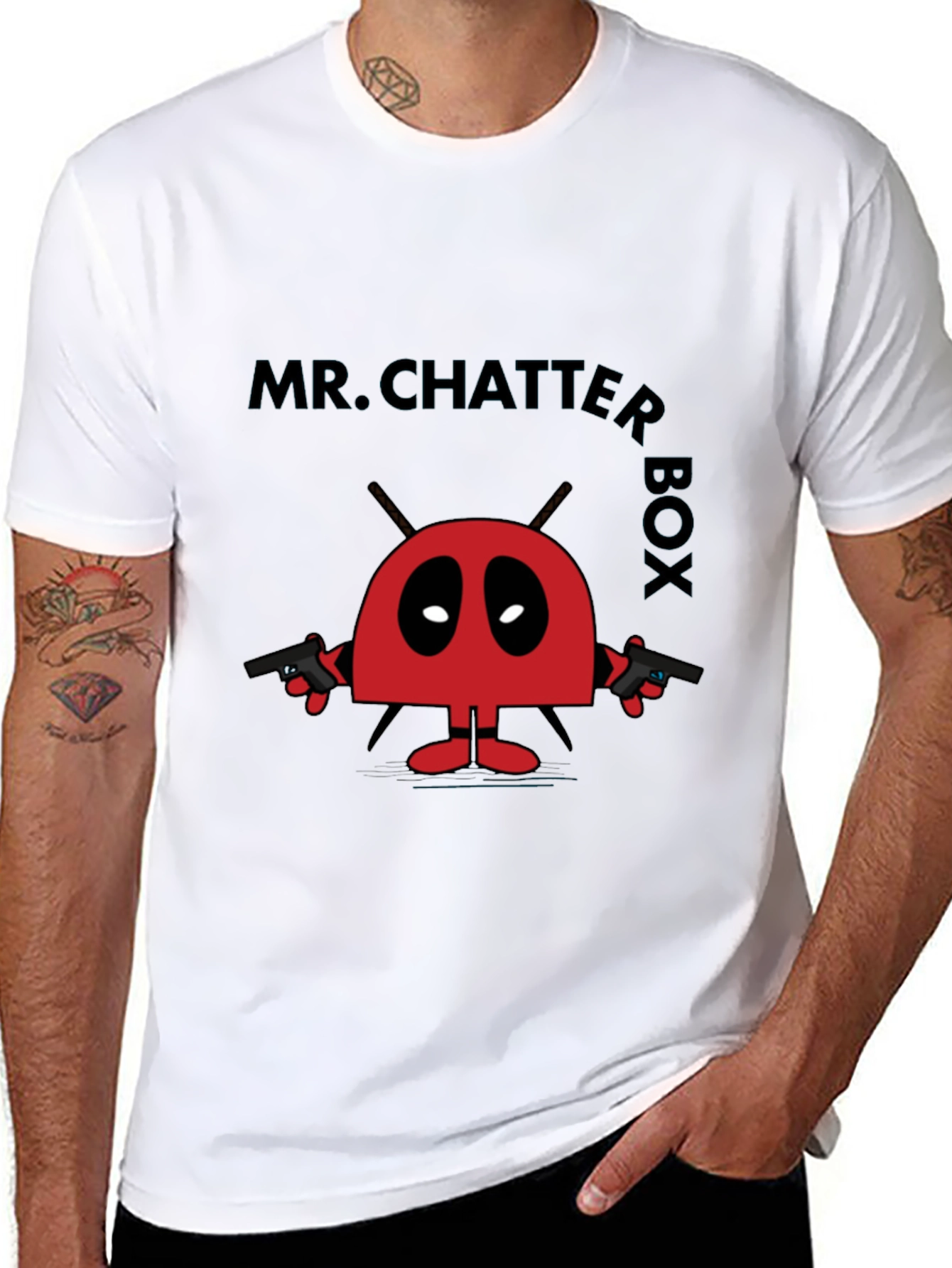 Mr. Chatter Box Graphic Tee - Funny Cartoon Shirt