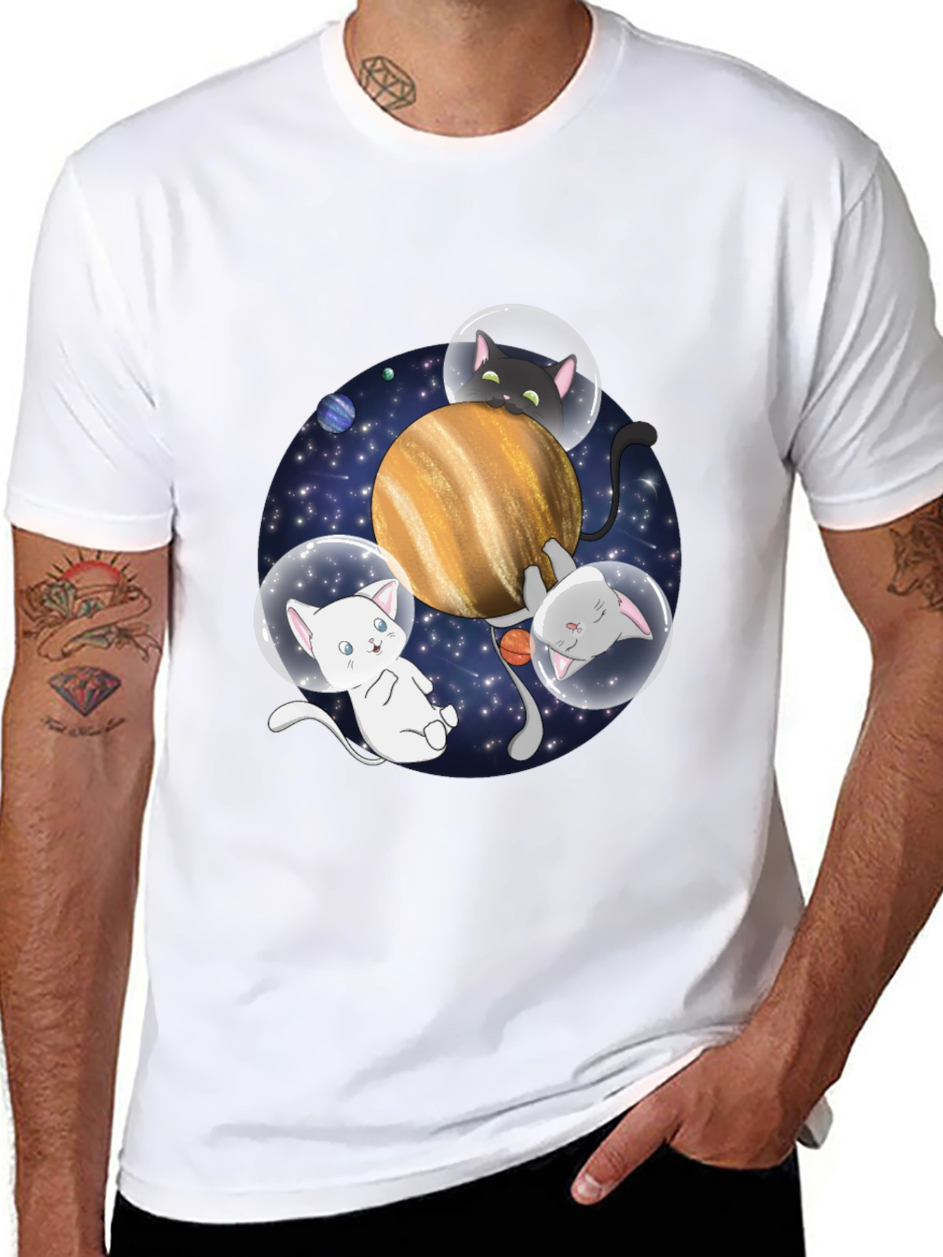 Cosmic Cats T-Shirt - Space Adventure