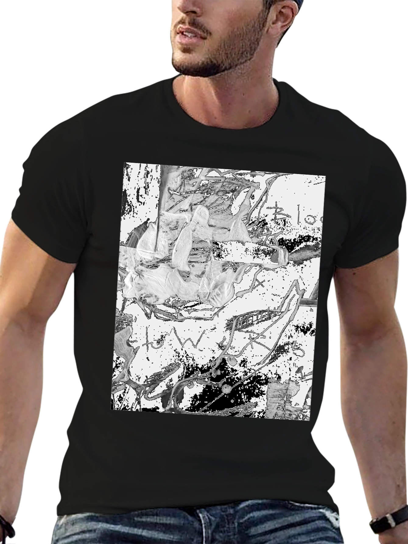 Abstract Art Black Tee