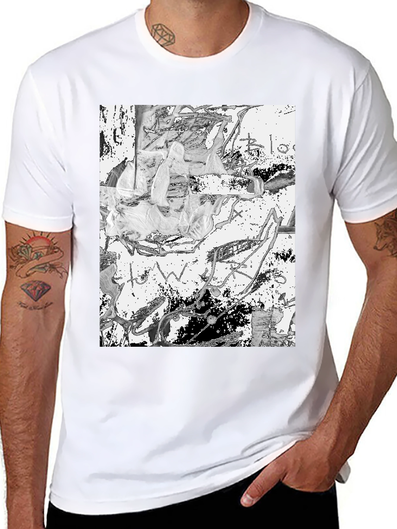 Abstract Art Black Tee