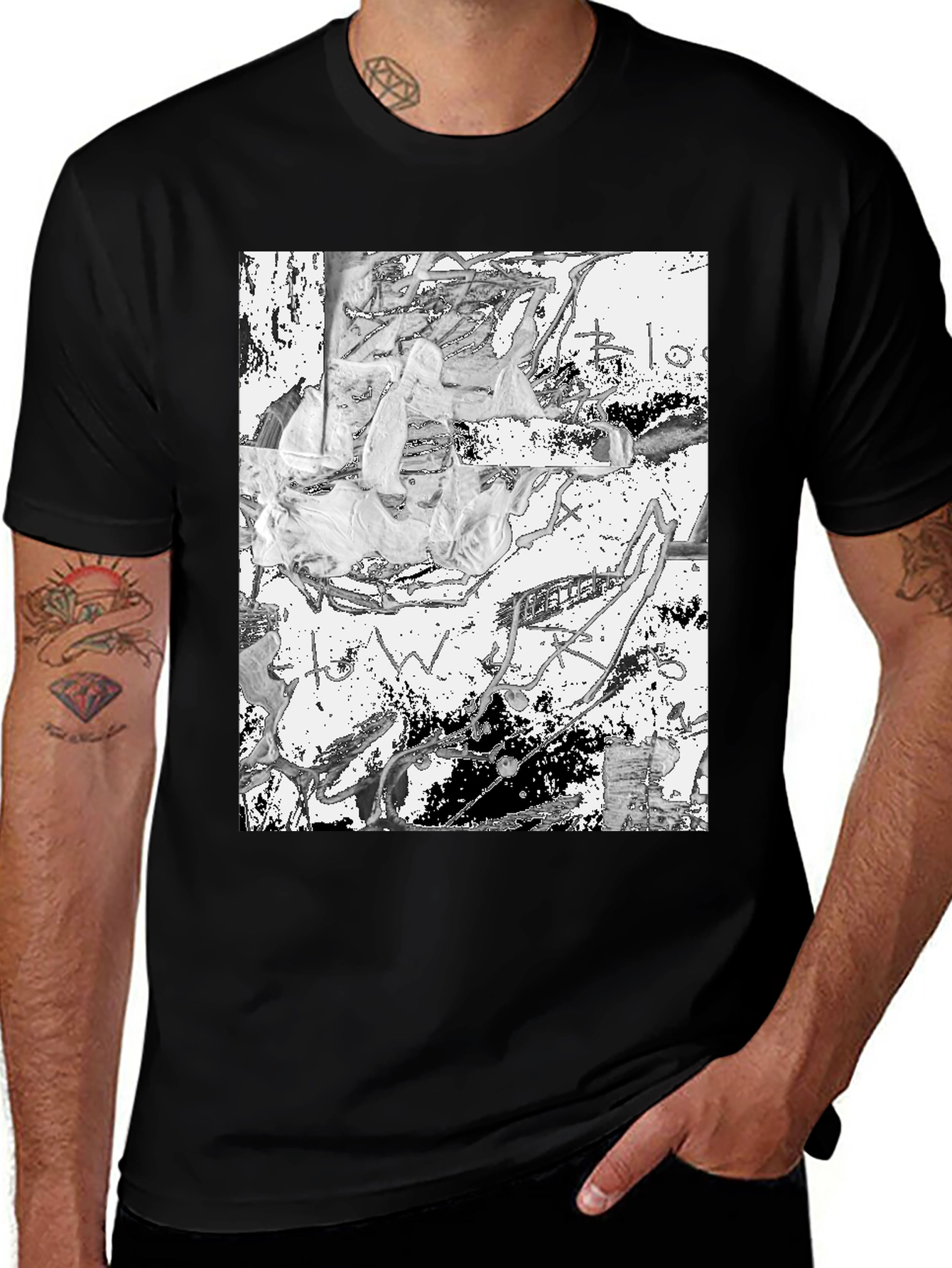 Abstract Art Black Tee