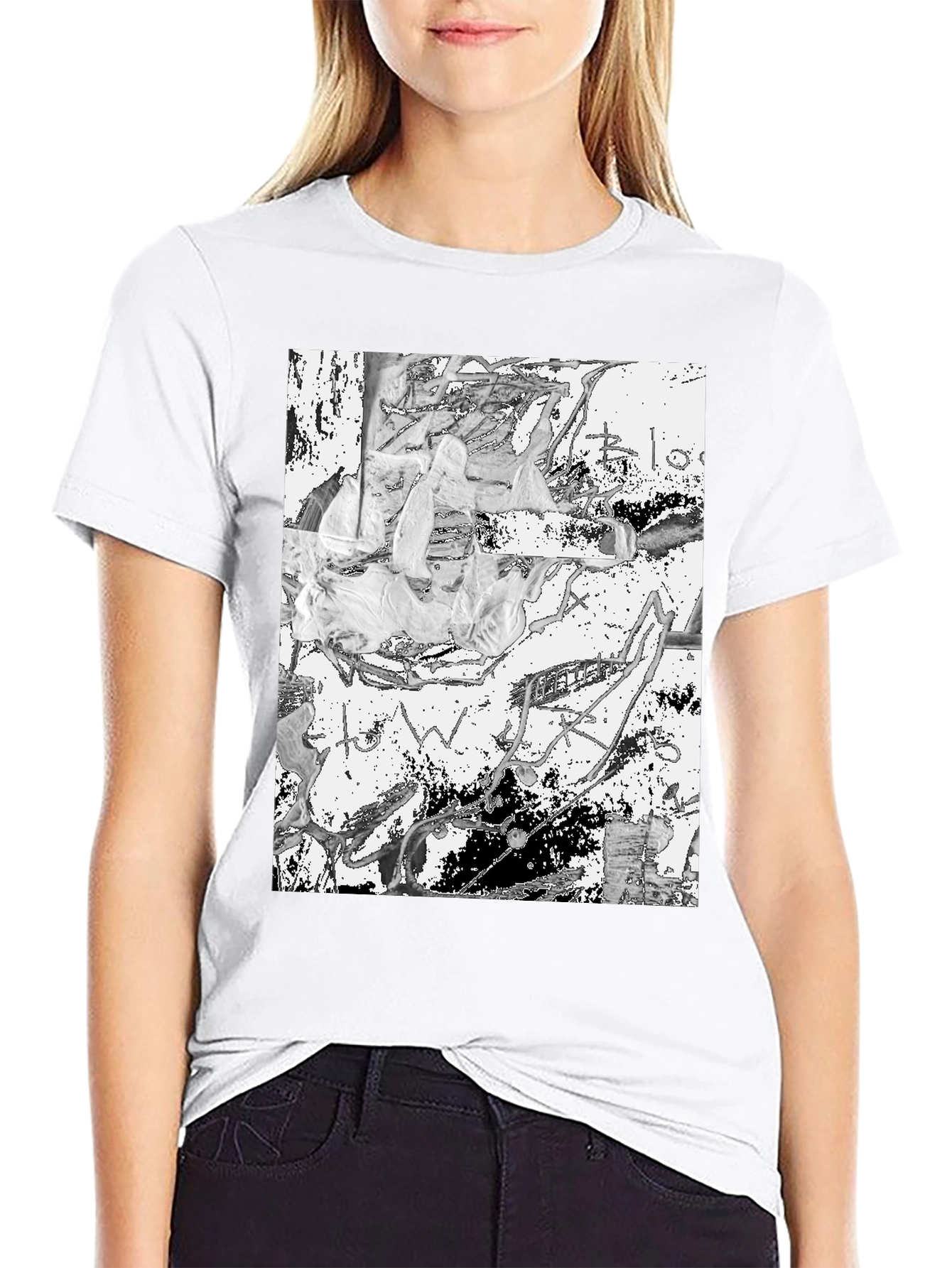 Abstract Art Black Tee