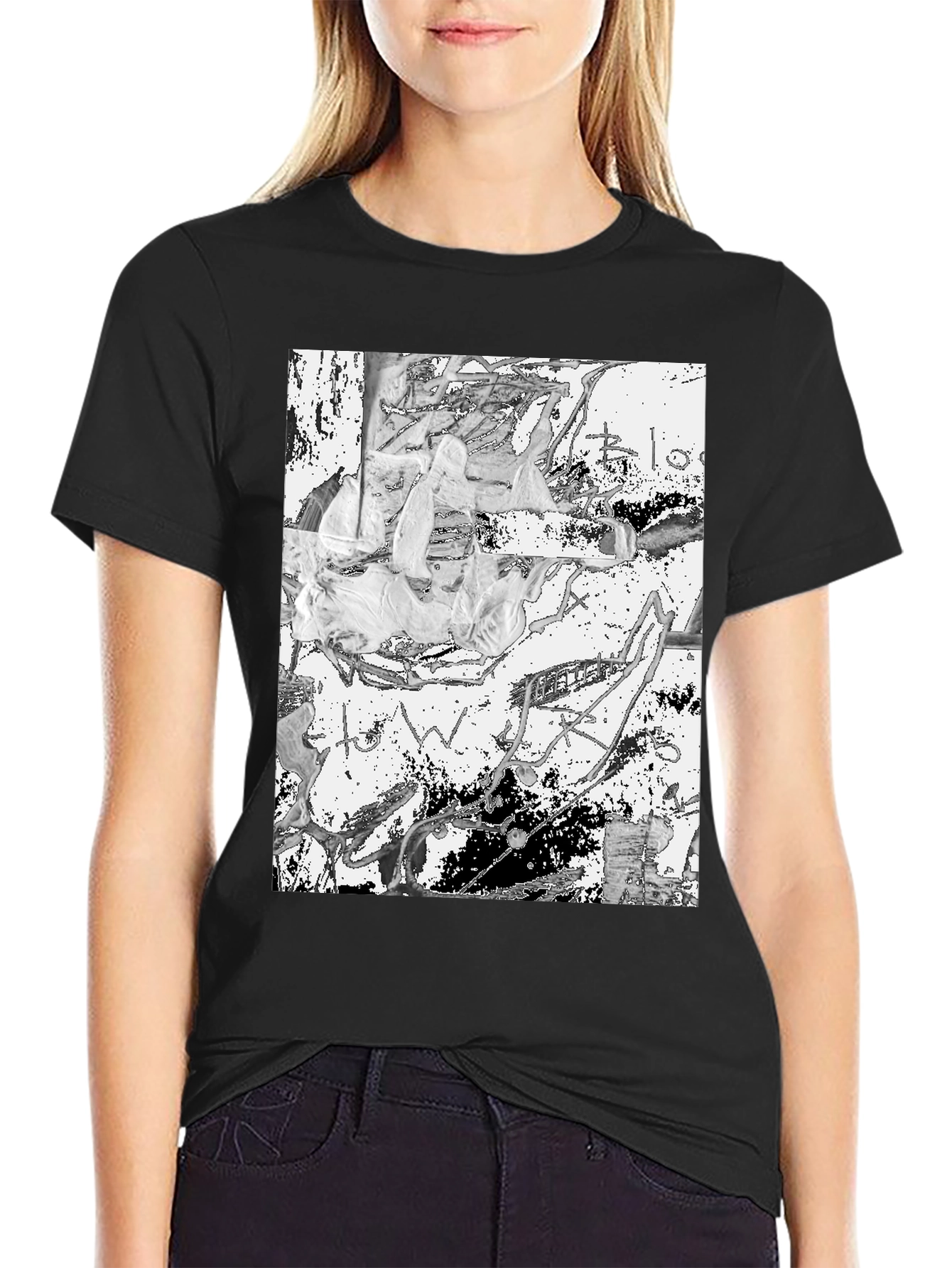 Abstract Art Black Tee