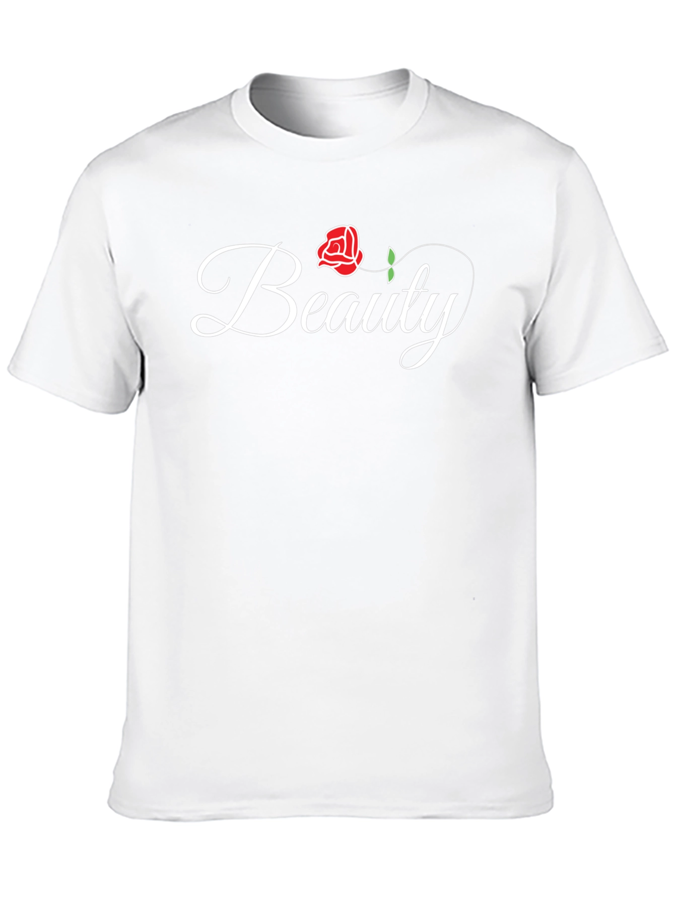 Beauty Rose Graphic Tee - Elegant Floral Shirt