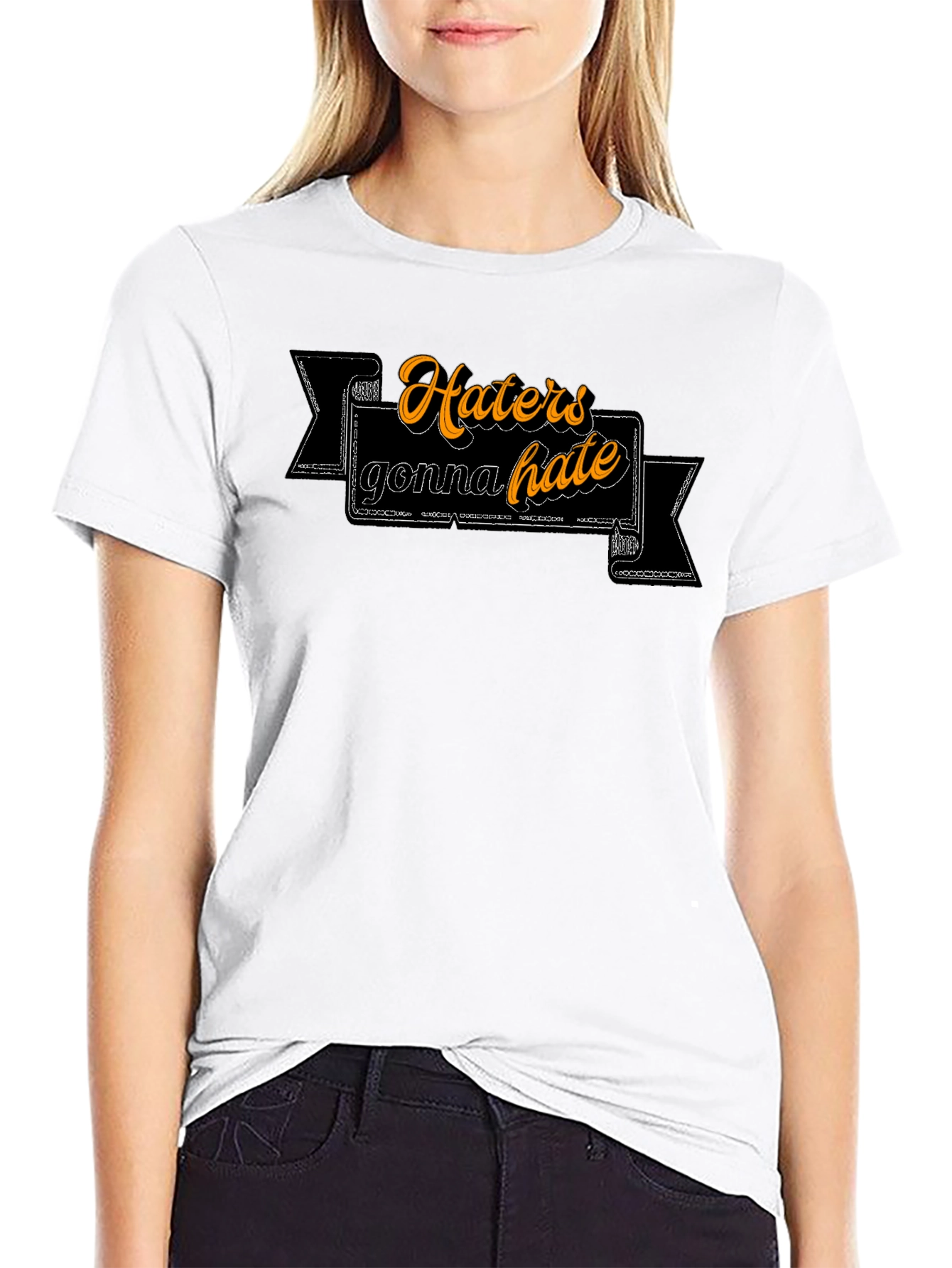 Haters Gonna Hate Graphic Tee - Trendy Slogan T-Shirt
