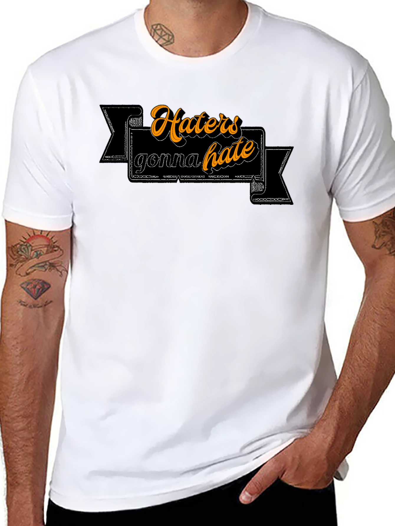 Haters Gonna Hate Graphic Tee - Trendy Slogan T-Shirt