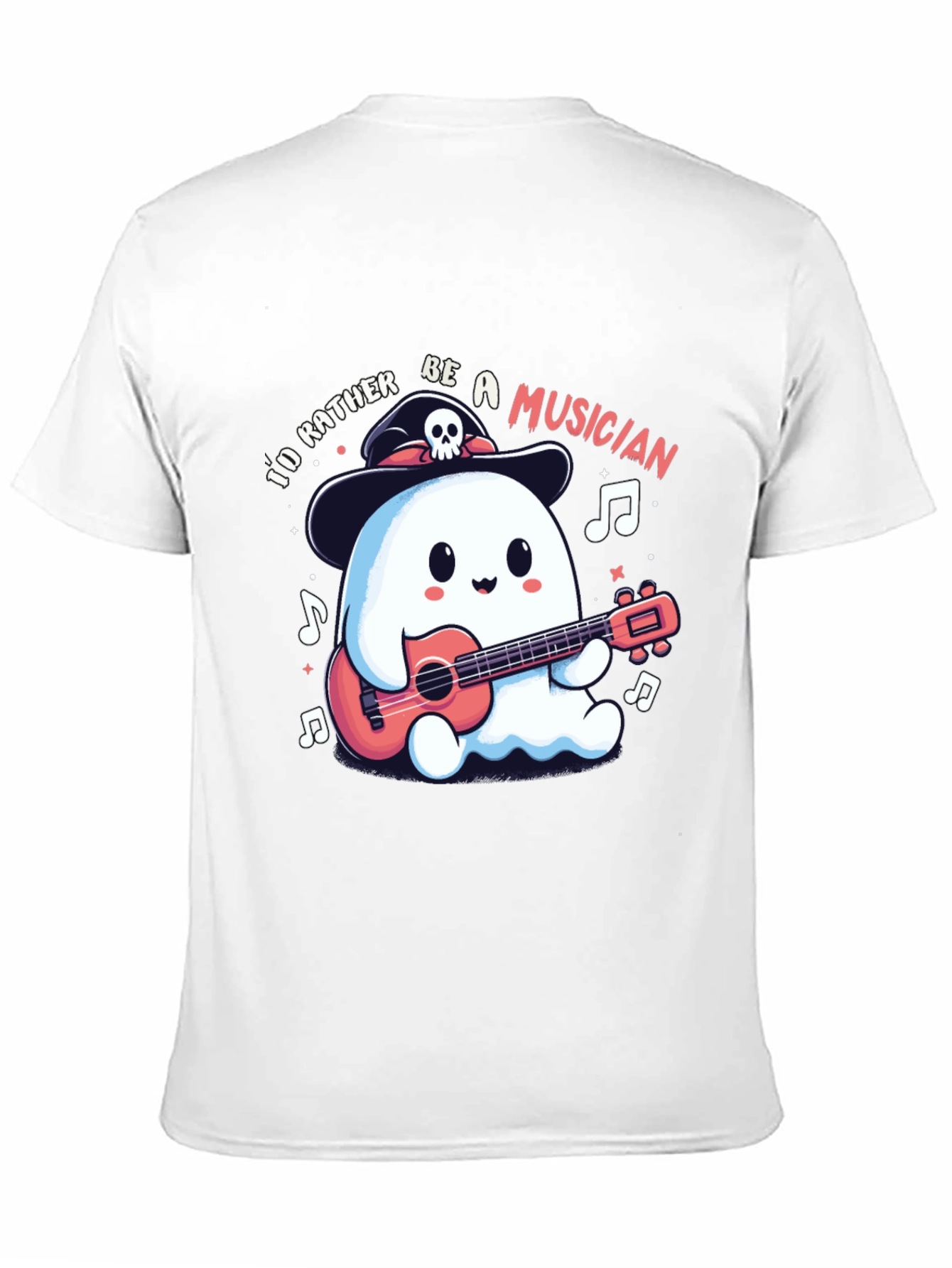 Ghost Musician Graphic T-Shirt - Halloween