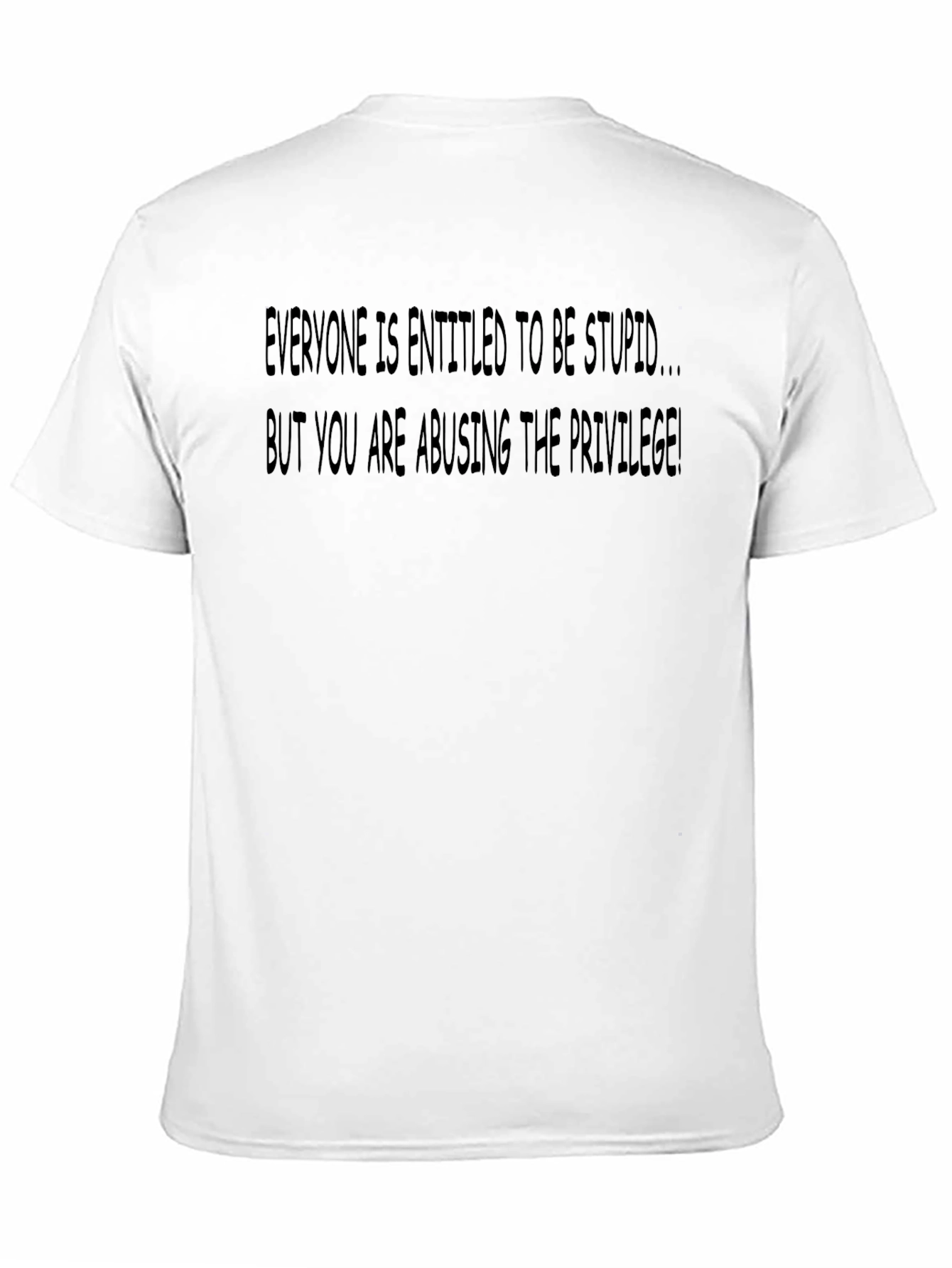 Sarcastic Graphic T-Shirt: Everyone is Entitled To Be Stupid