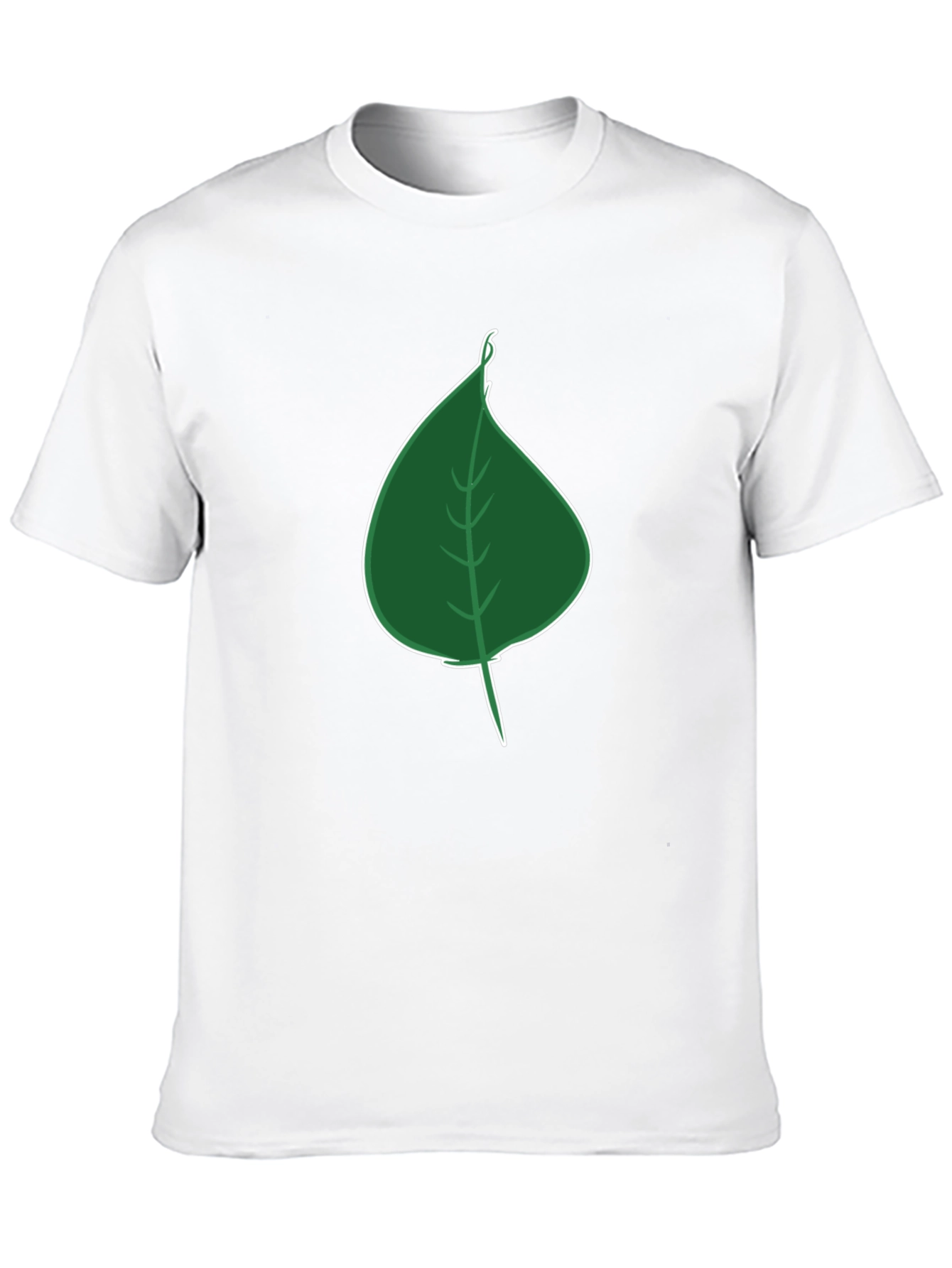 Leaf Graphic Tee - Black Casual T-Shirt