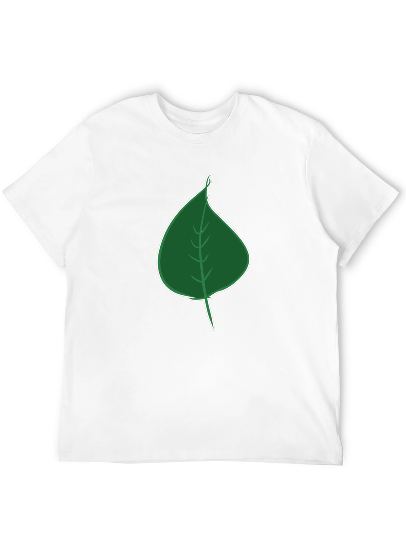 Leaf Graphic Tee - Black Casual T-Shirt