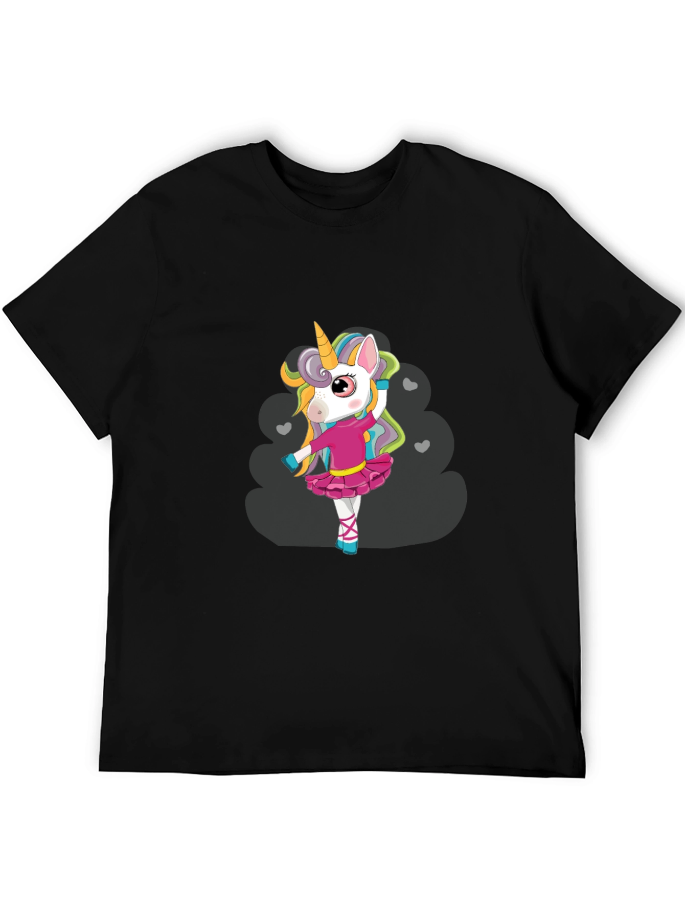 Unicorn Ballerina Black T-Shirt