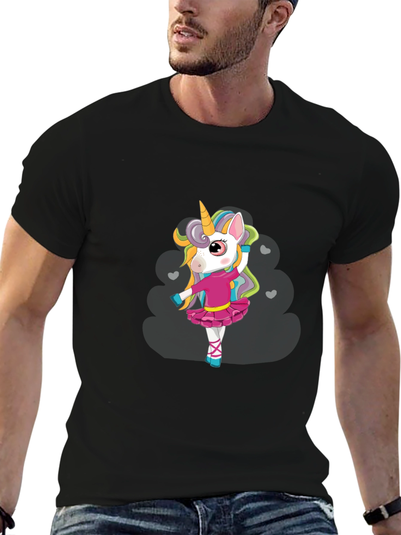 Unicorn Ballerina Black T-Shirt