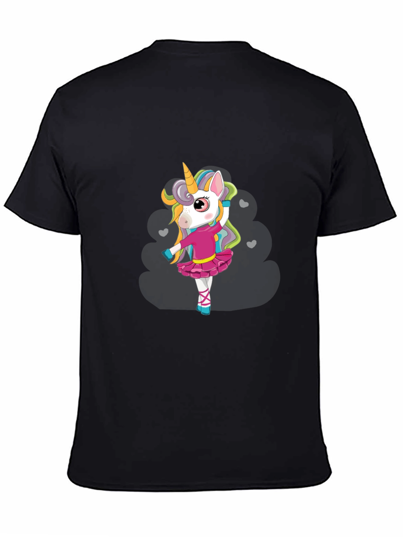 Unicorn Ballerina Black T-Shirt