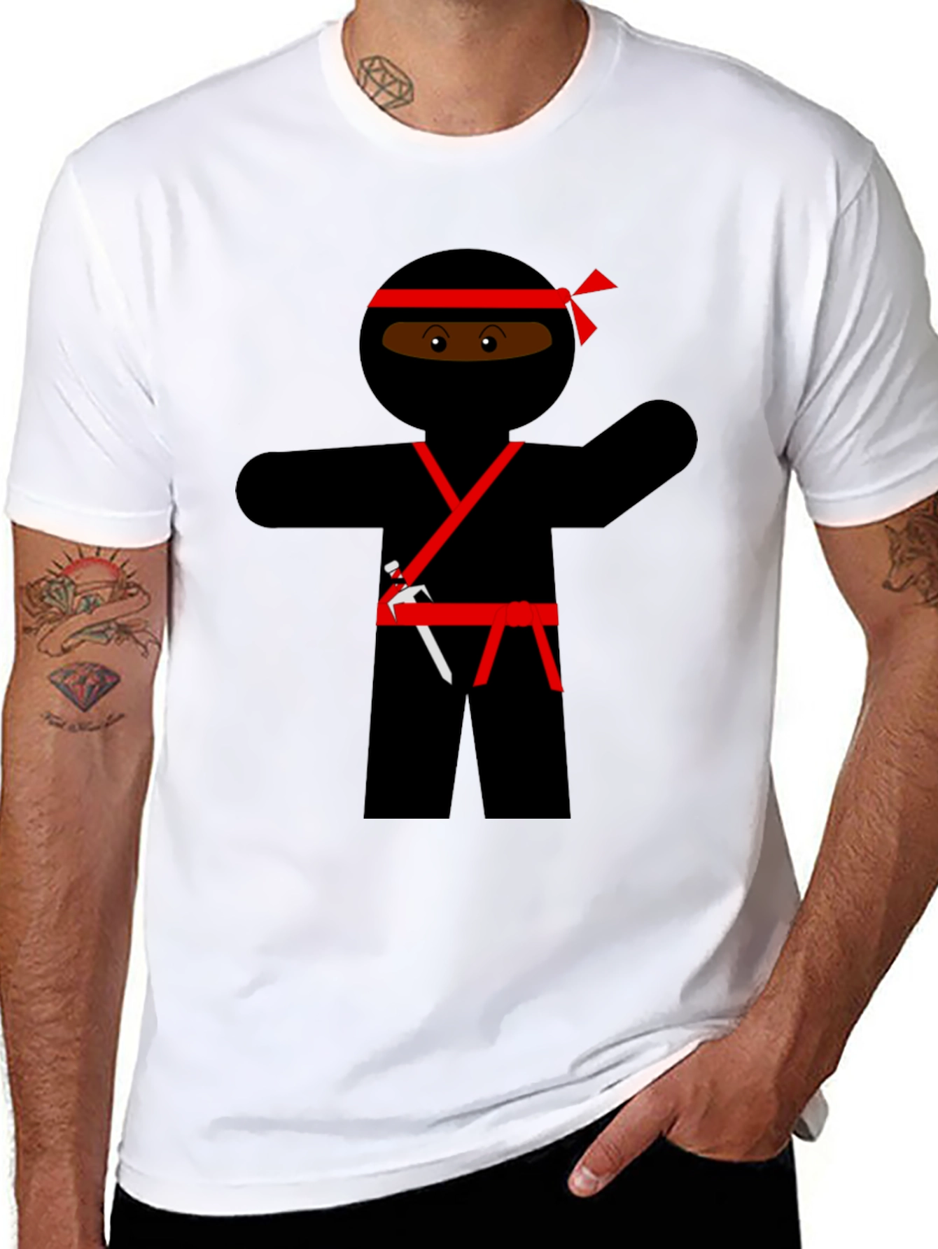 Ninja Cartoon Graphic Novelty T-Shirt