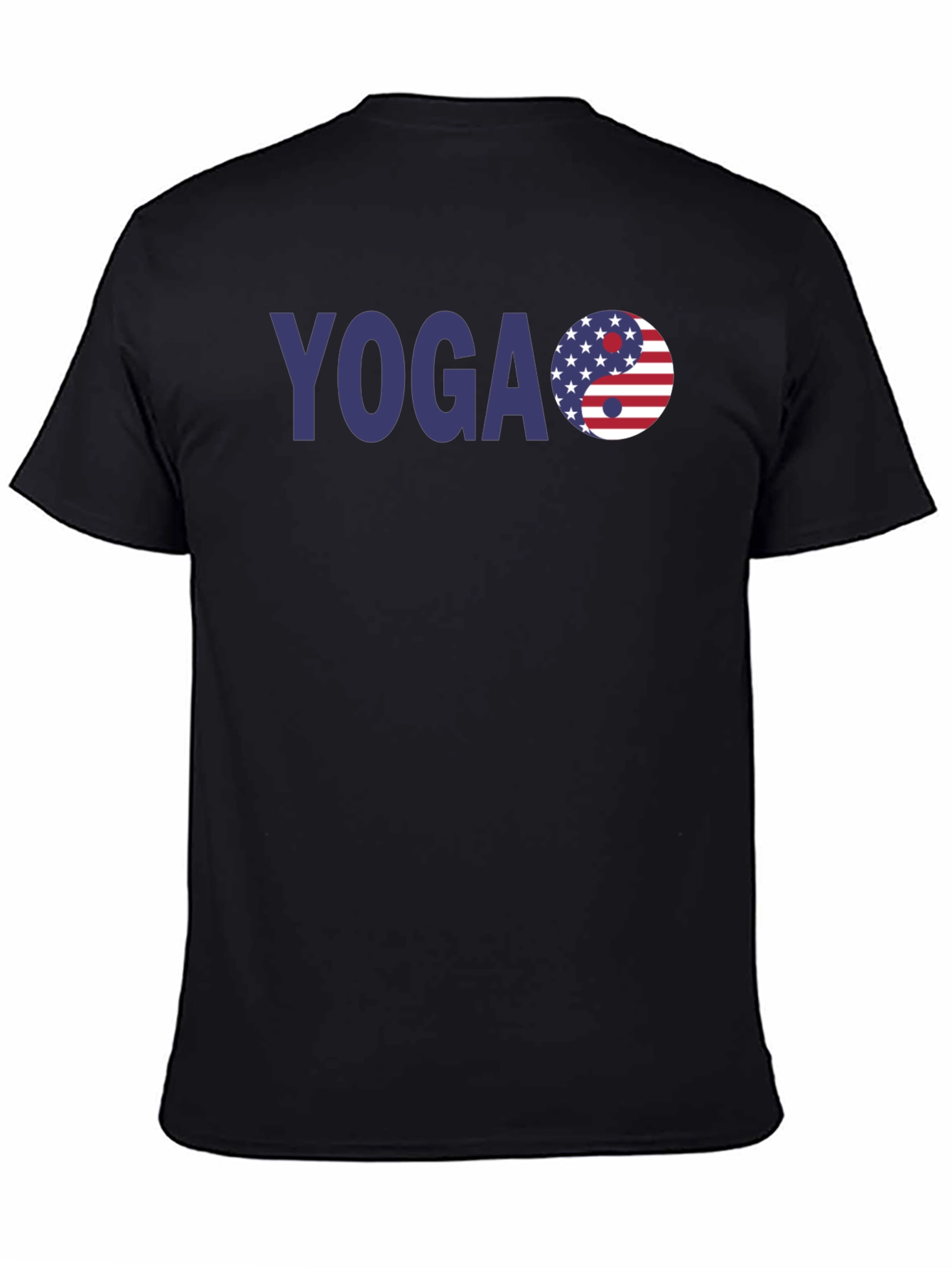 Yoga USA Flag Yin Yang T-Shirt - Patriotic Style