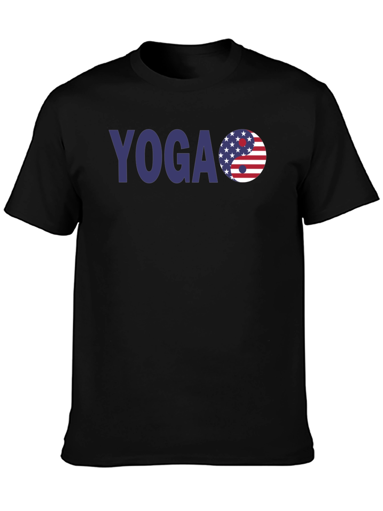Yoga USA Flag Yin Yang T-Shirt - Patriotic Style