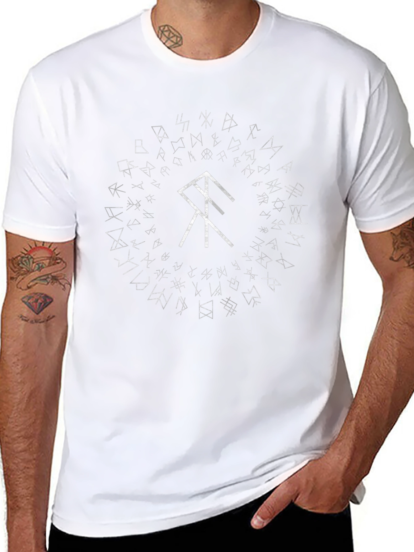 Rune Circle T-Shirt - Viking Inspired Graphic Tee