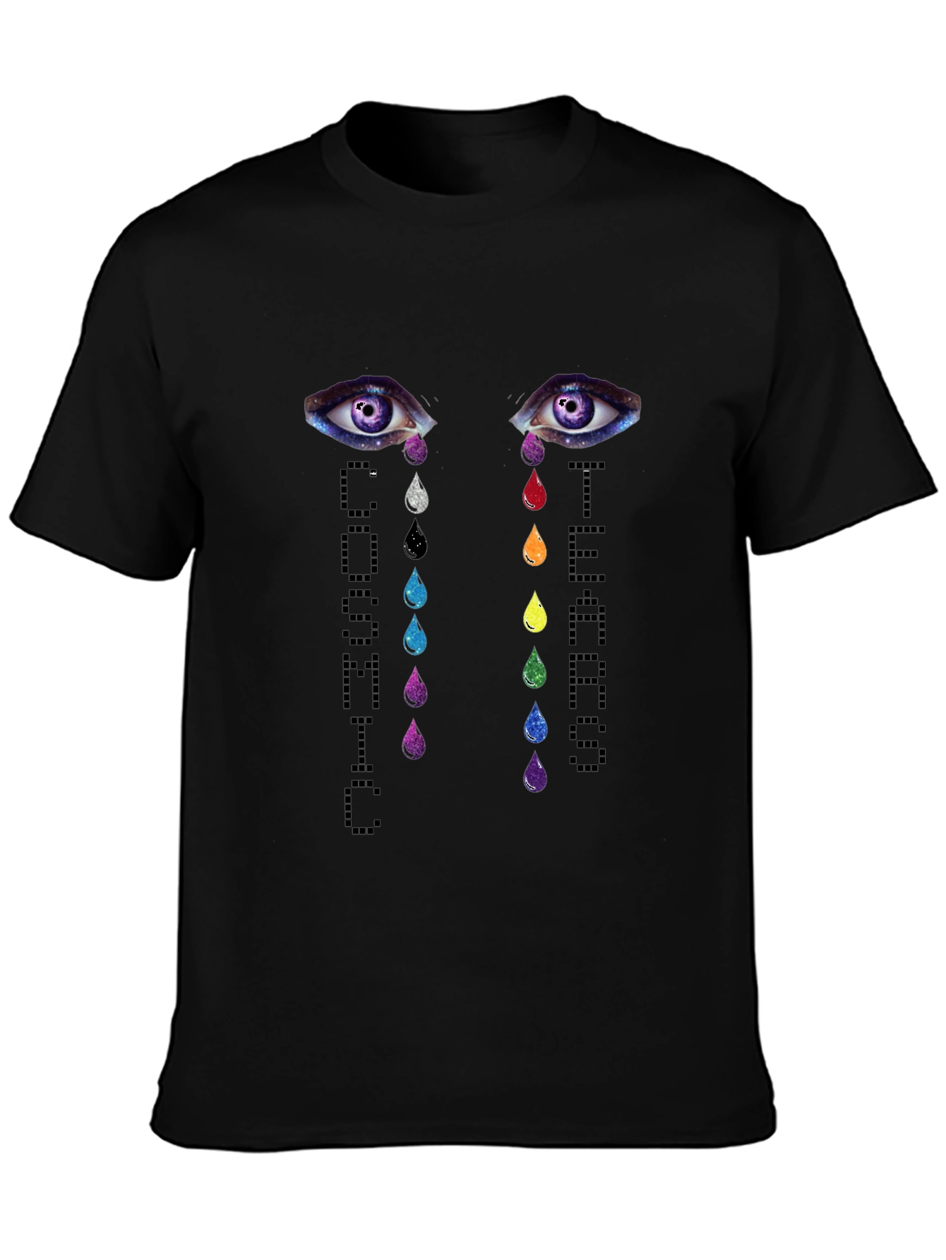 Cosmic Tears Graphic T-Shirt - Unisex Black Tee