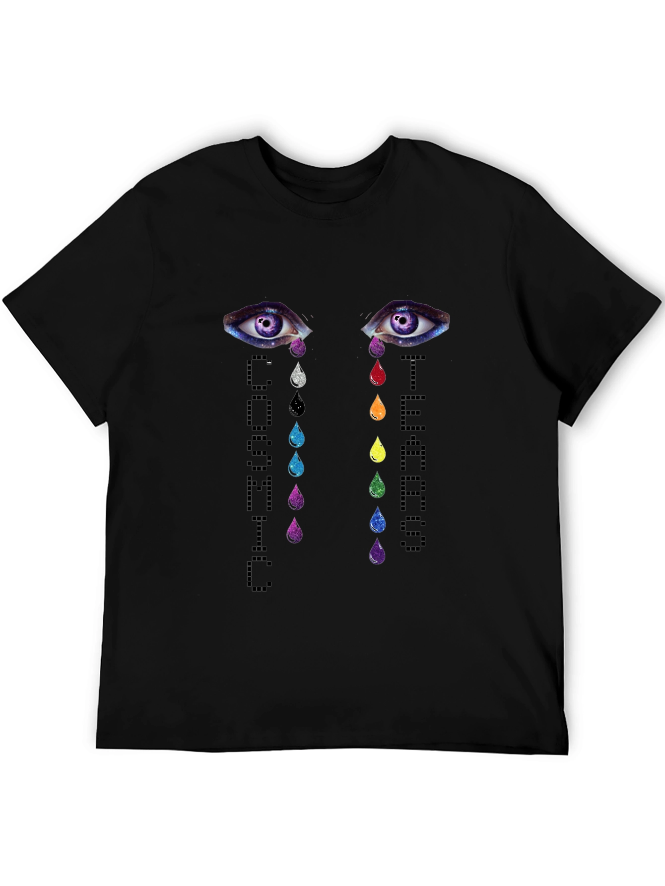 Cosmic Tears Graphic T-Shirt - Unisex Black Tee
