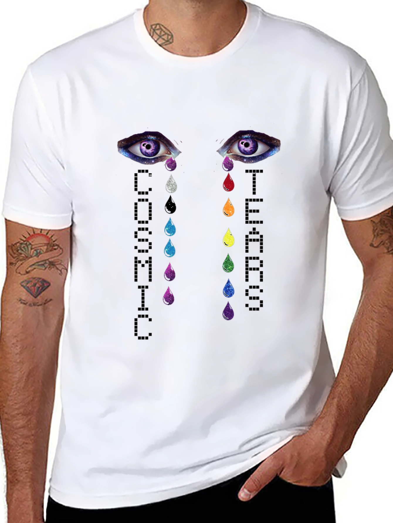 Cosmic Tears Graphic T-Shirt - Unisex Black Tee