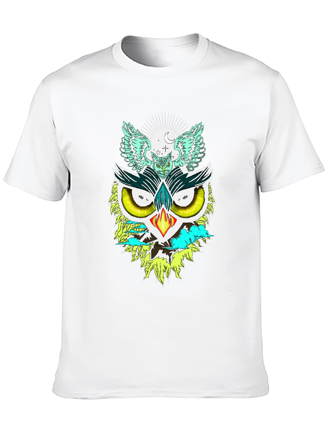 Unique Owl Graphic Print Tee