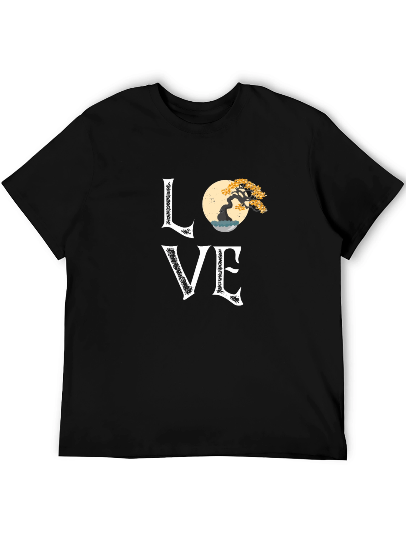 Bonsai Tree Love Graphic Tee - Artistic Nature T-Shirt