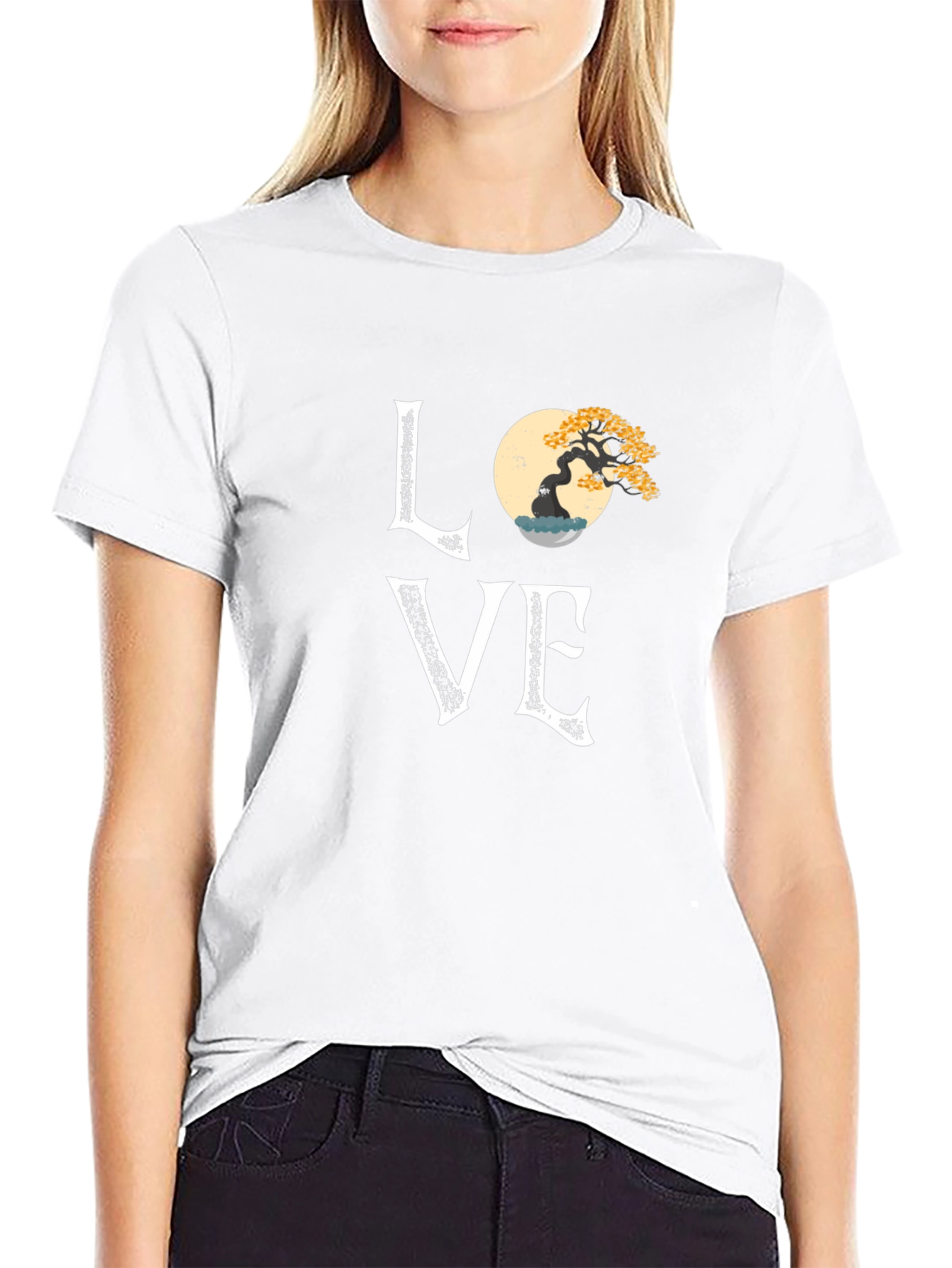 Bonsai Tree Love Graphic Tee - Artistic Nature T-Shirt