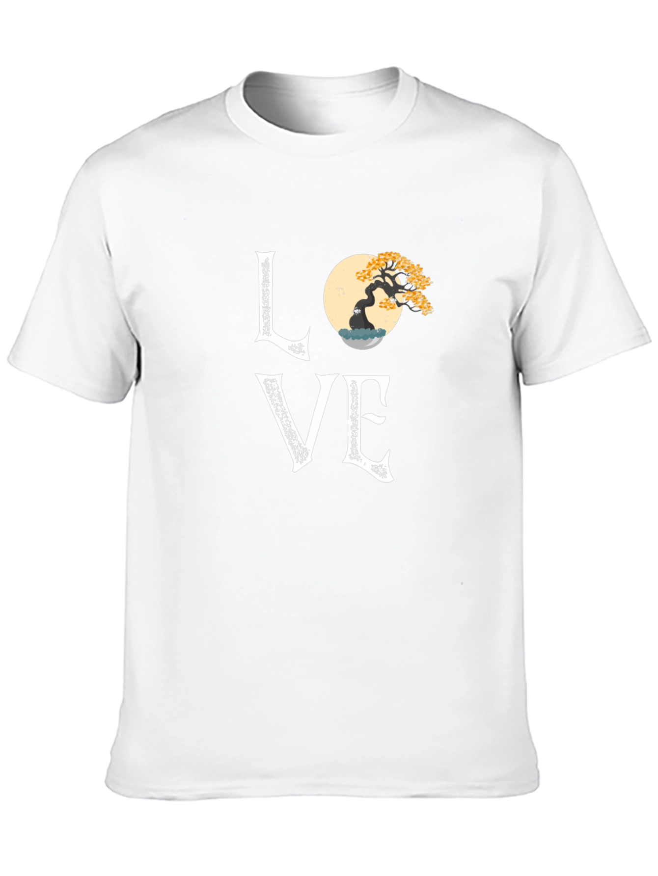 Bonsai Tree Love Graphic Tee - Artistic Nature T-Shirt