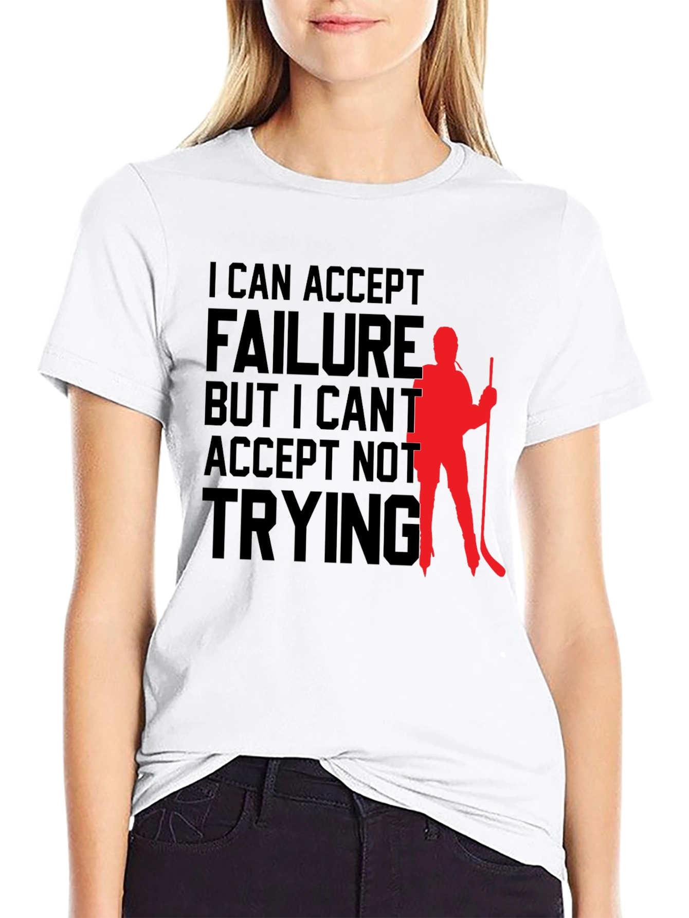 Hockey Motivation Graphic Tee - Accept Failure