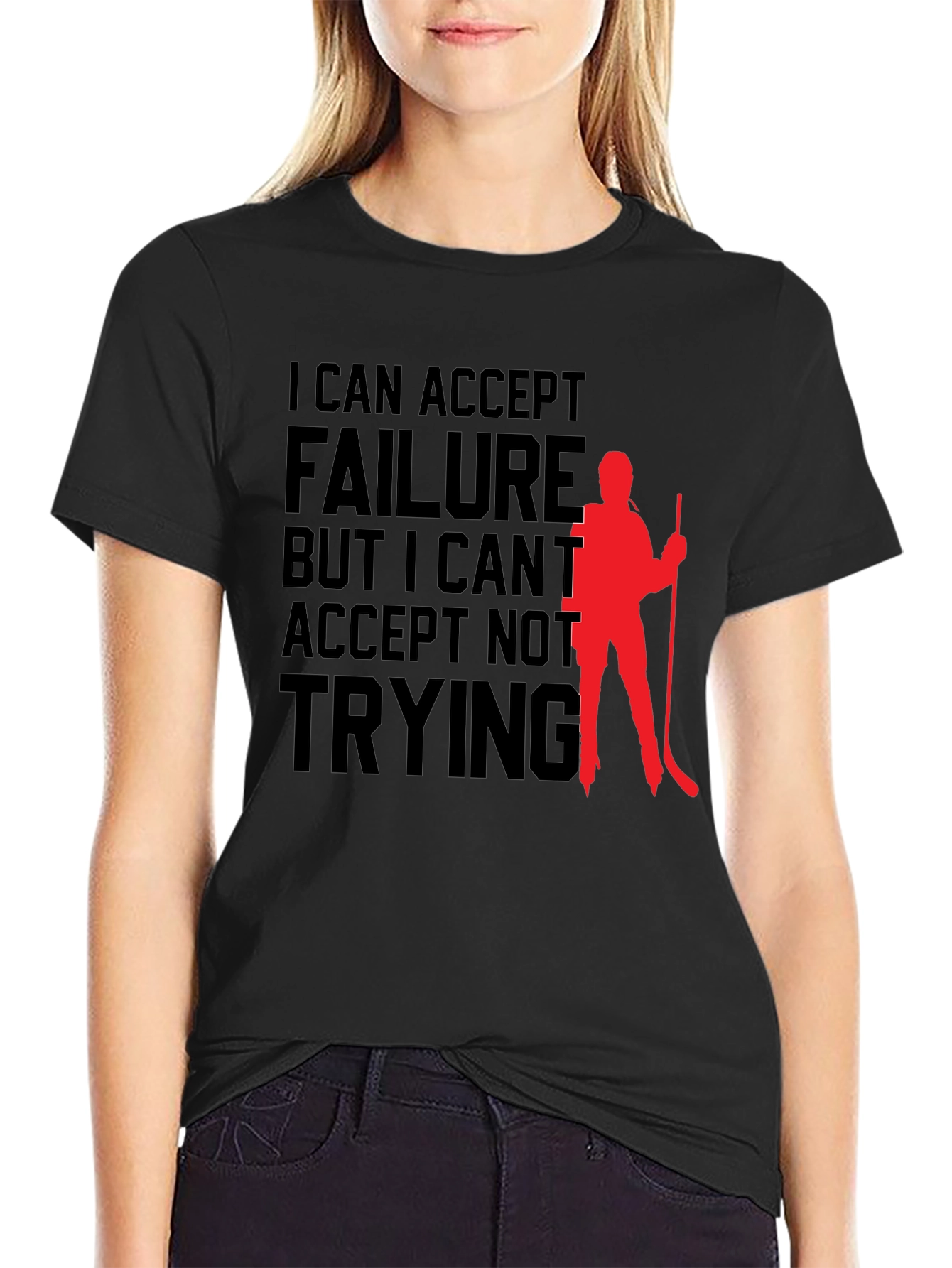 Hockey Motivation Graphic Tee - Accept Failure