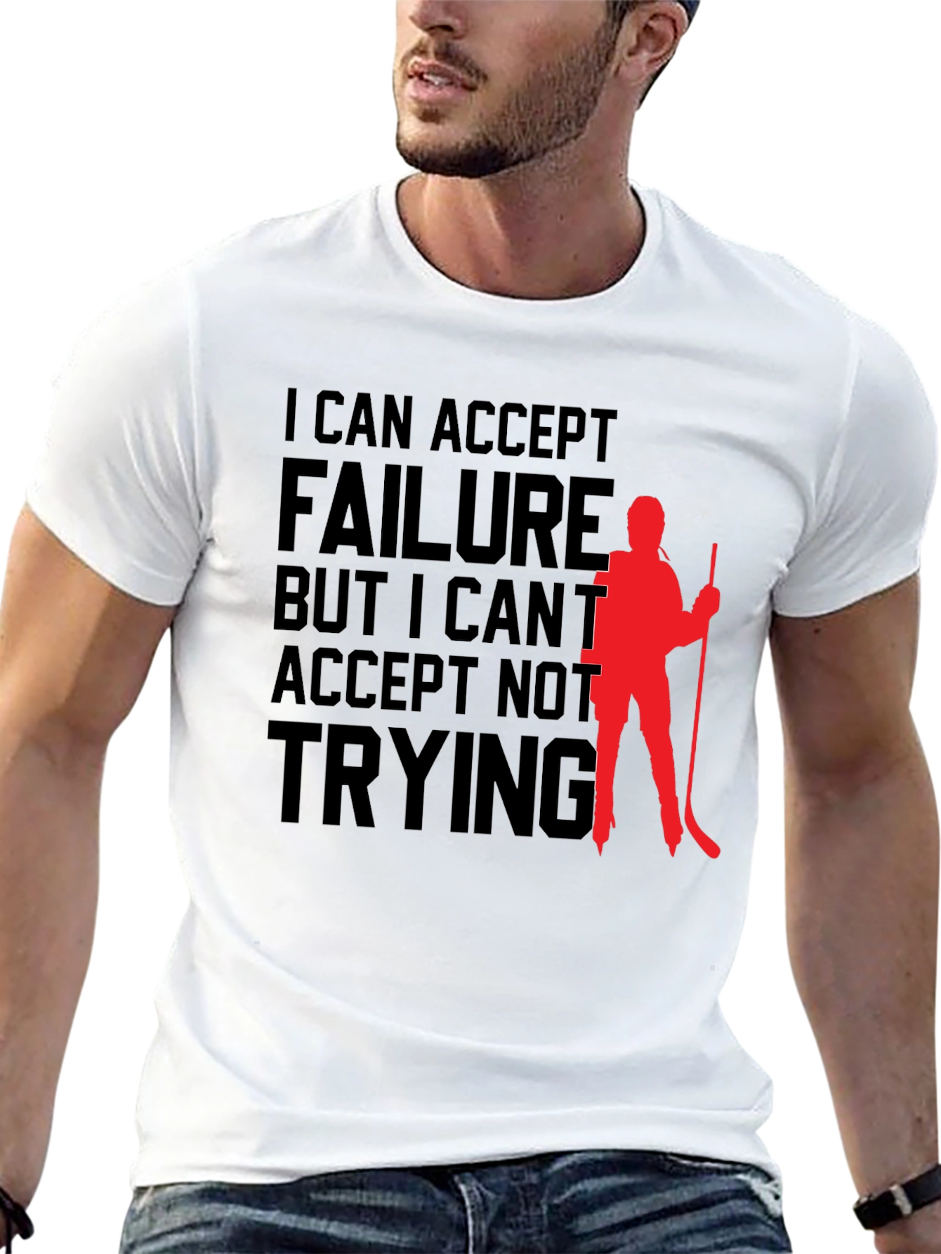 Hockey Motivation Graphic Tee - Accept Failure