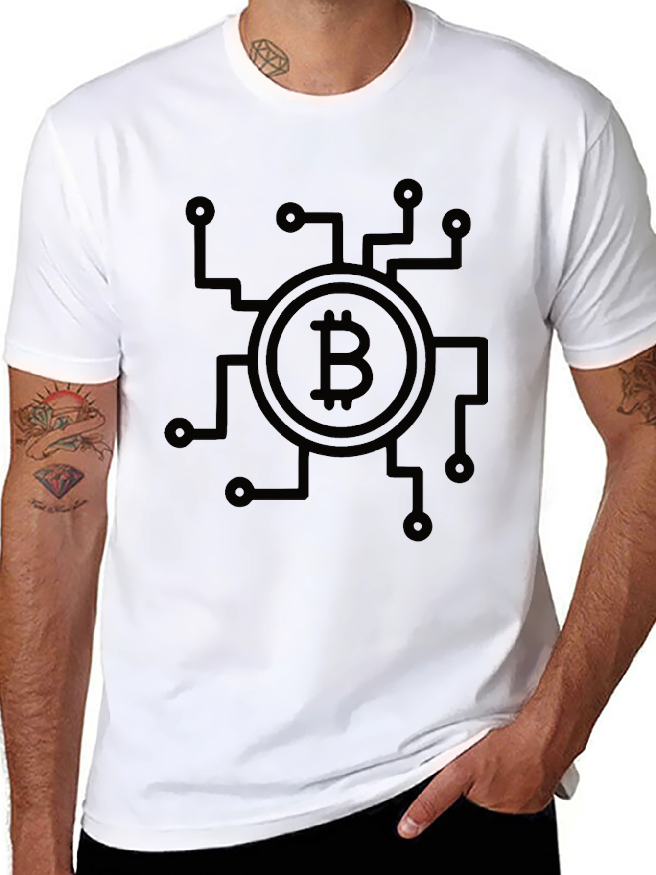 Bitcoin Circuit Black T-Shirt
