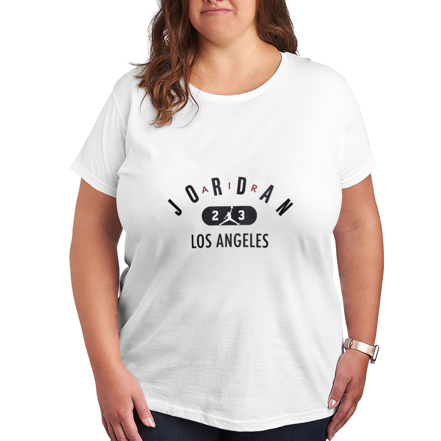 Jordan Los Angeles Sport Inspired Plus?Size Black Women Tee