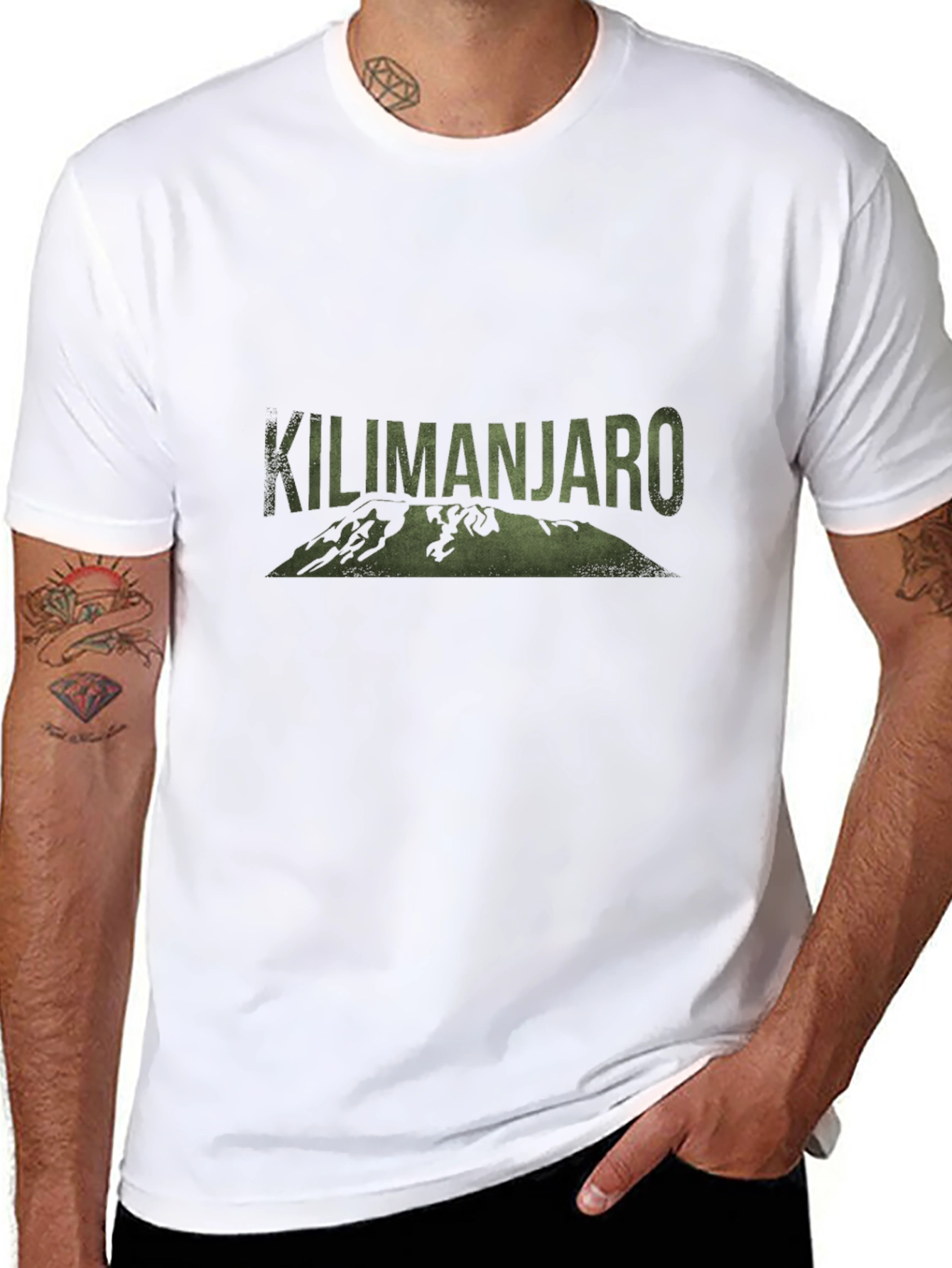 Kilimanjaro Graphic Tee - Black Casual T-Shirt