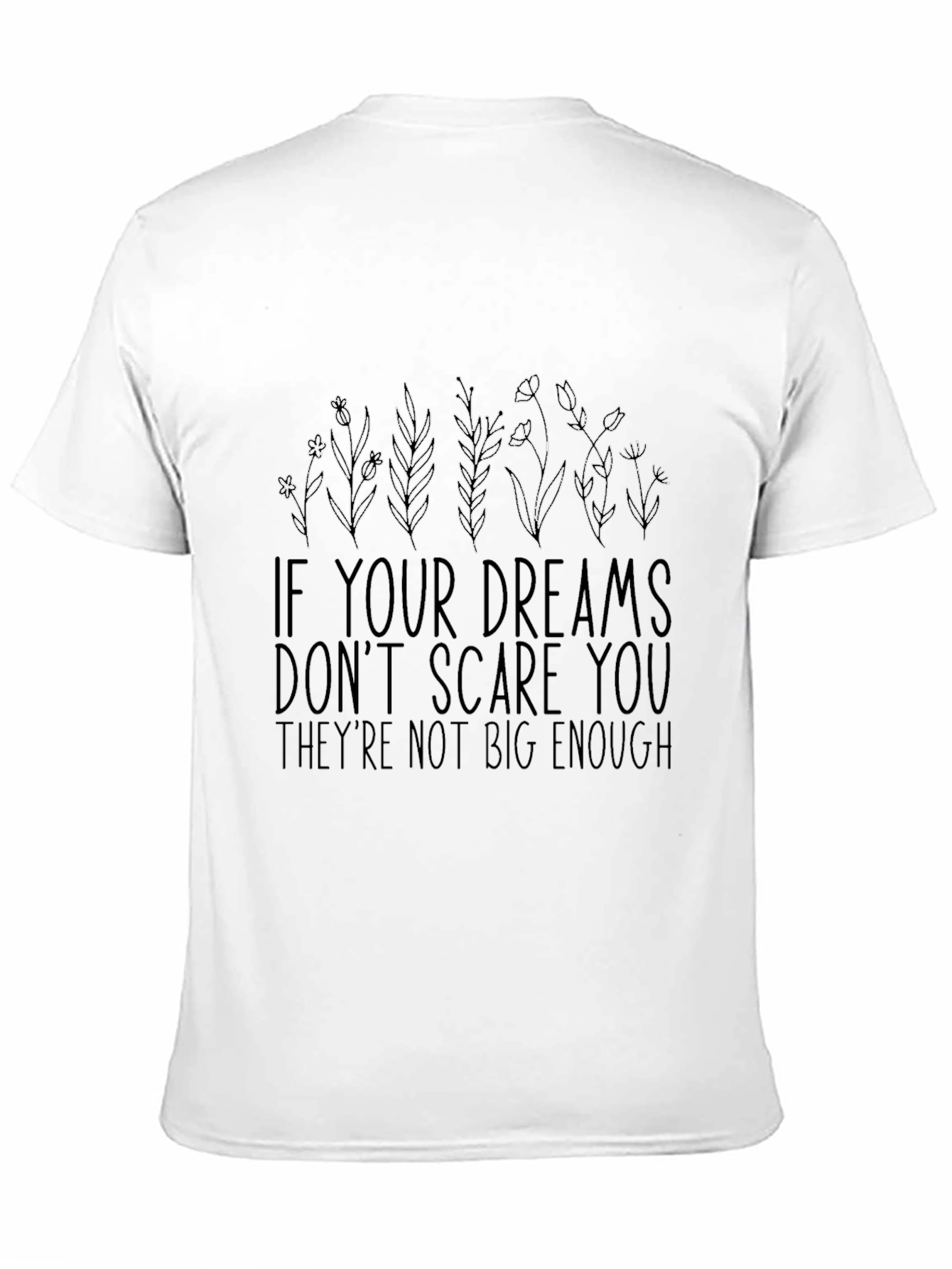 Inspirational Dream Big Graphic Tee - Black