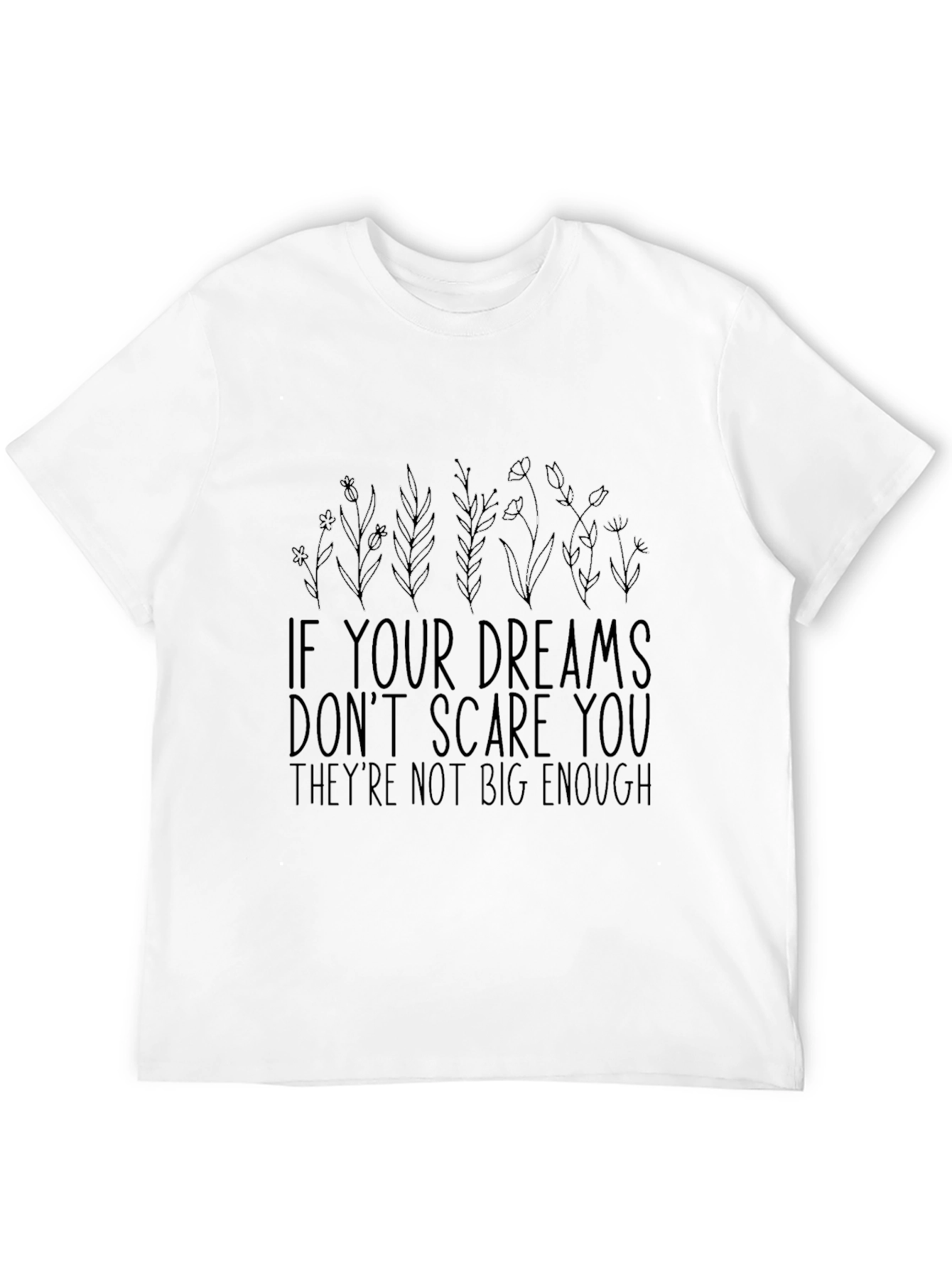 Inspirational Dream Big Graphic Tee - Black