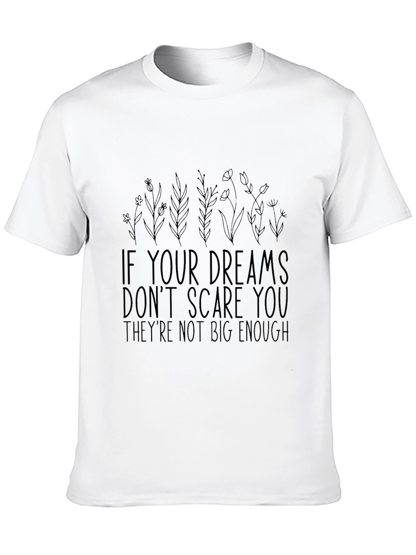 Inspirational Dream Big Graphic Tee - Black