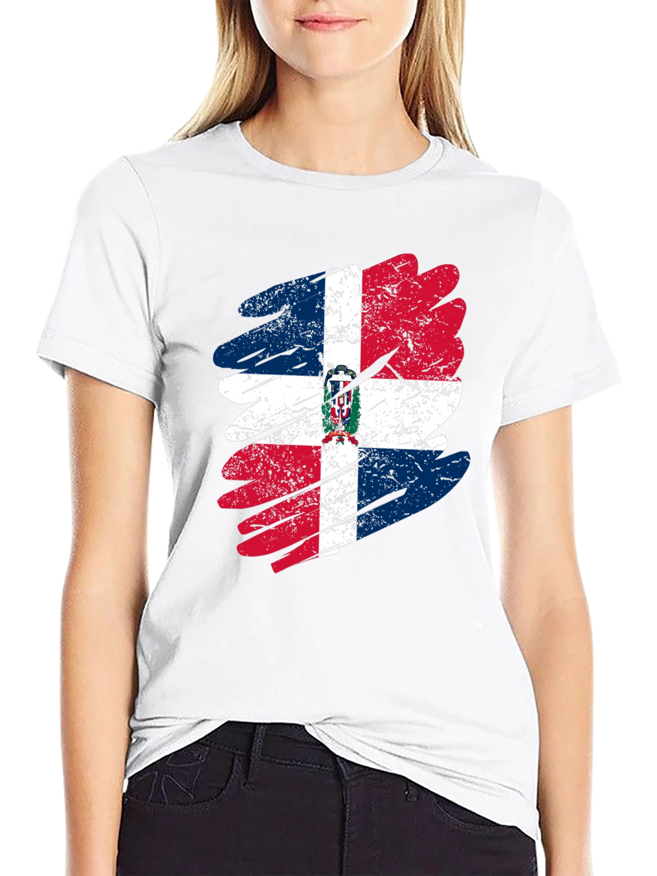 Dominican Republic Flag T-Shirt - Distressed Graphic Tee