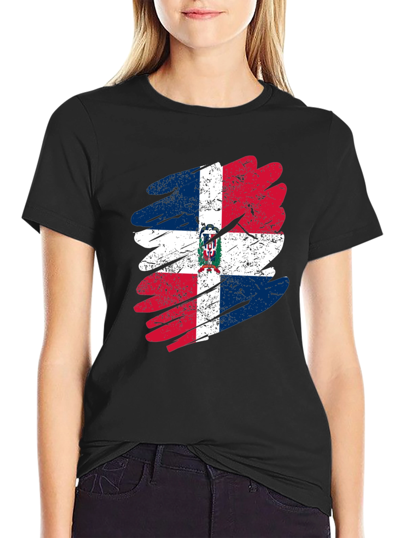 Dominican Republic Flag T-Shirt - Distressed Graphic Tee
