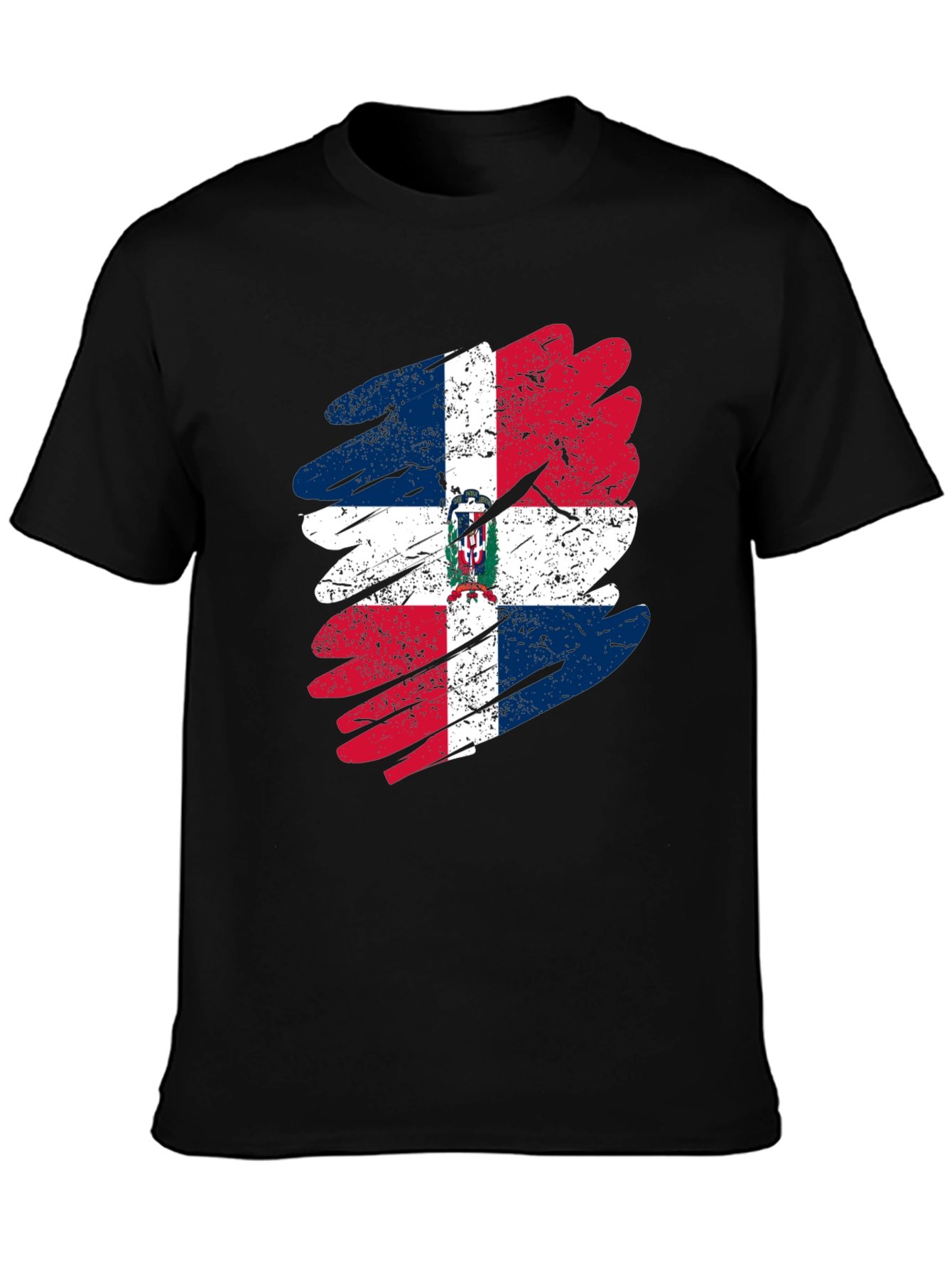 Dominican Republic Flag T-Shirt - Distressed Graphic Tee