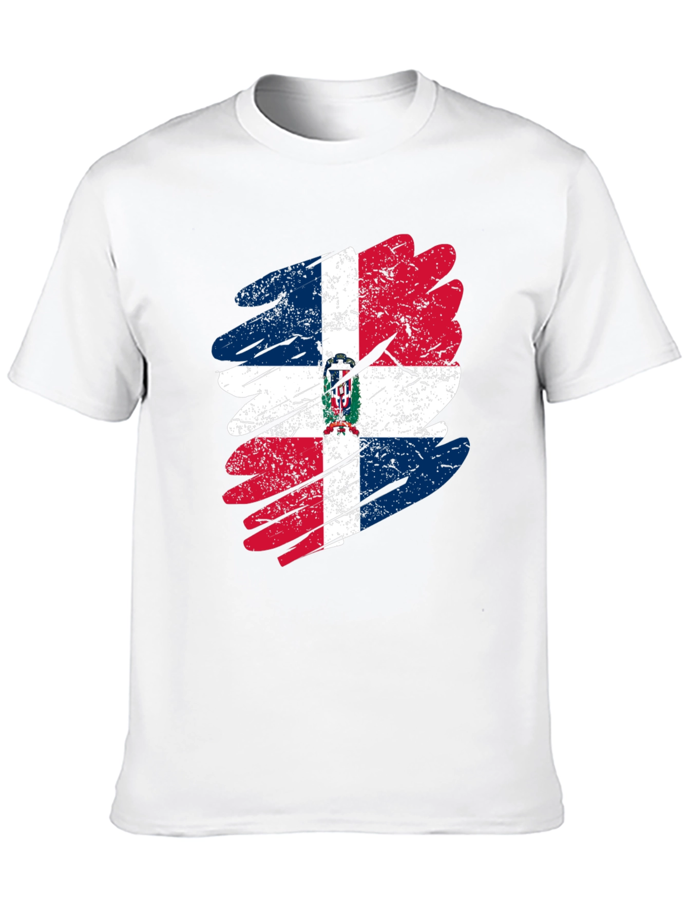 Dominican Republic Flag T-Shirt - Distressed Graphic Tee