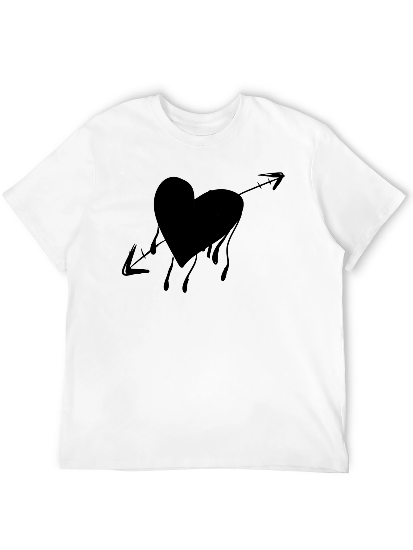 Heart Arrow Graphic Tee - Black