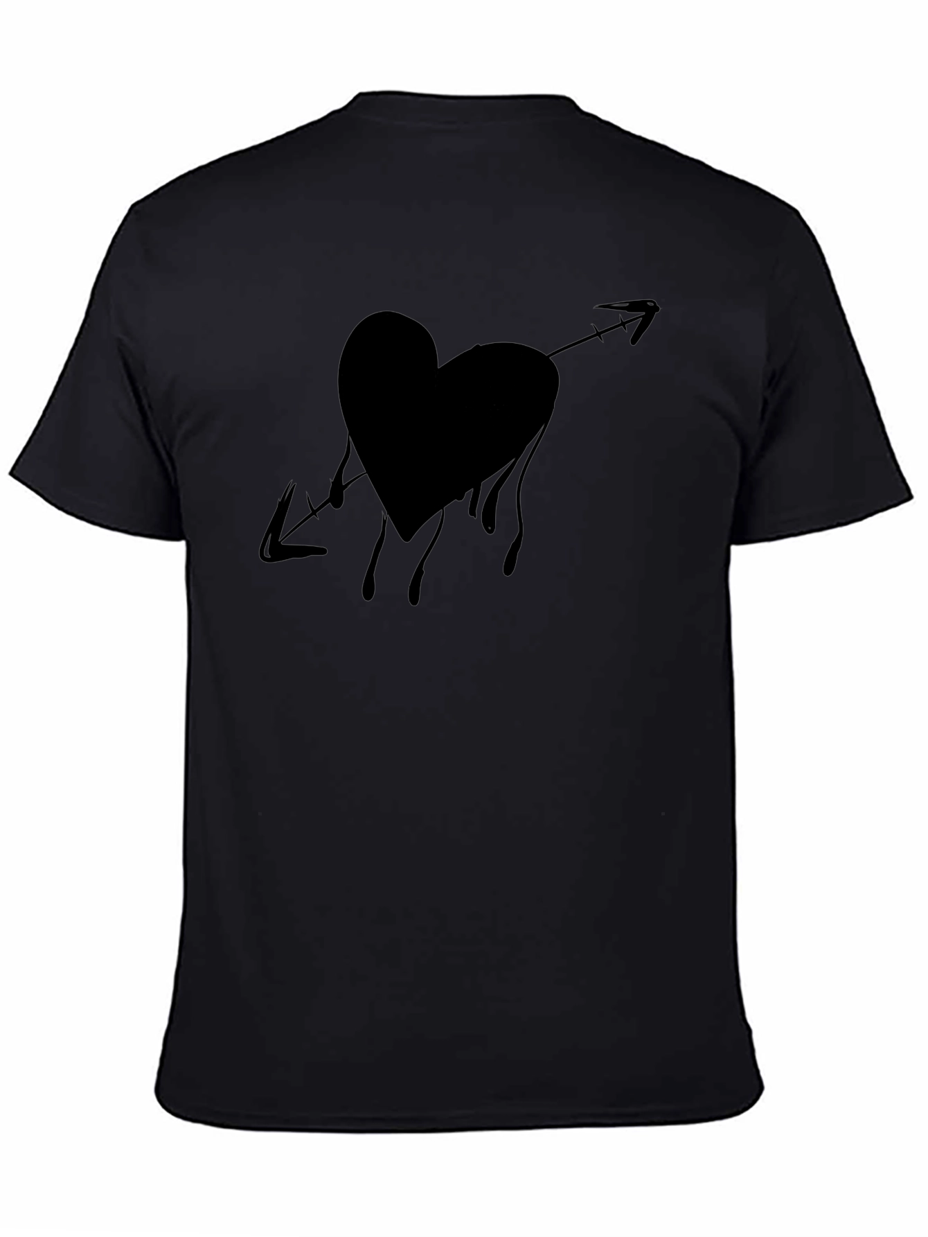 Heart Arrow Graphic Tee - Black