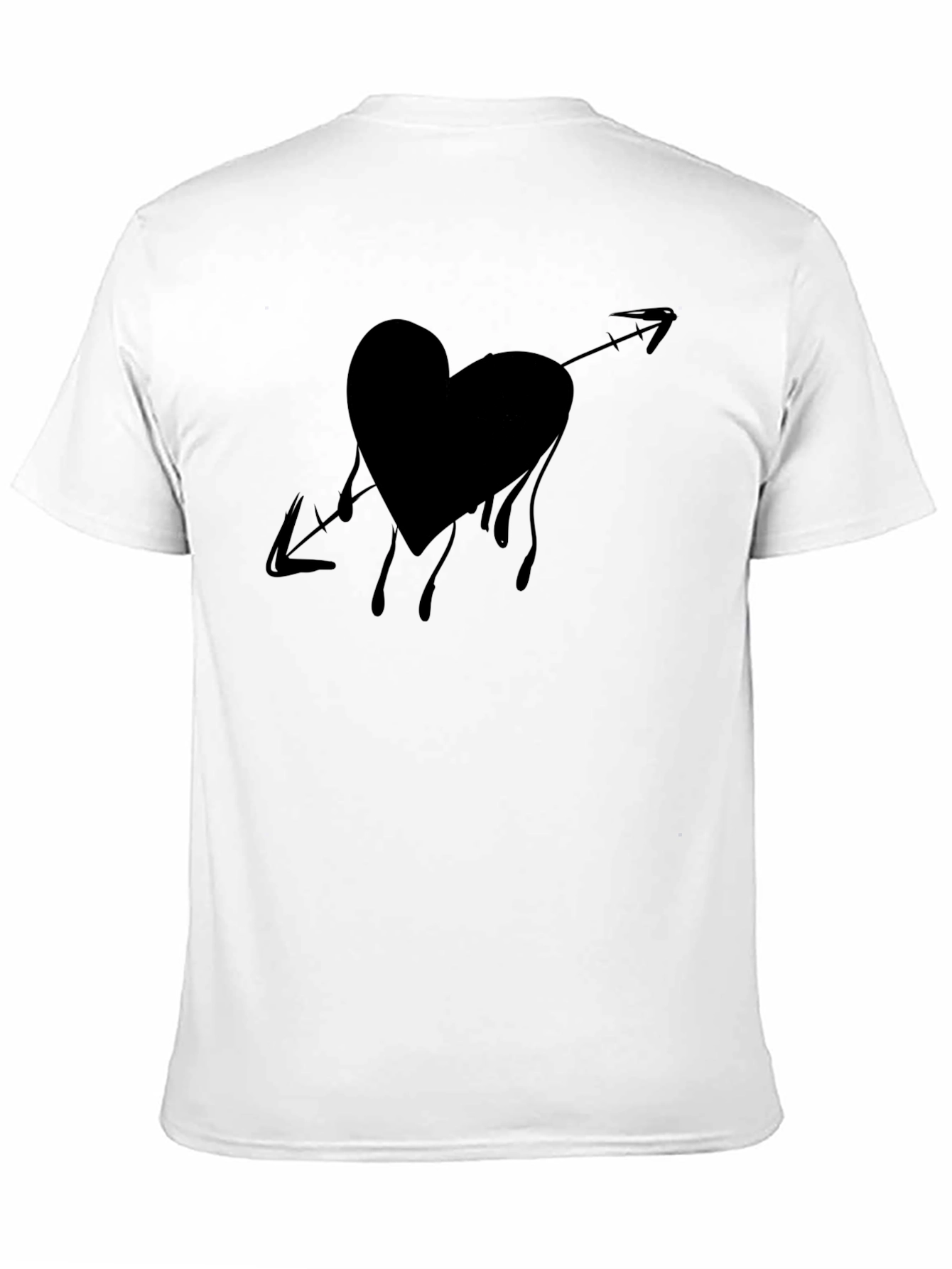 Heart Arrow Graphic Tee - Black
