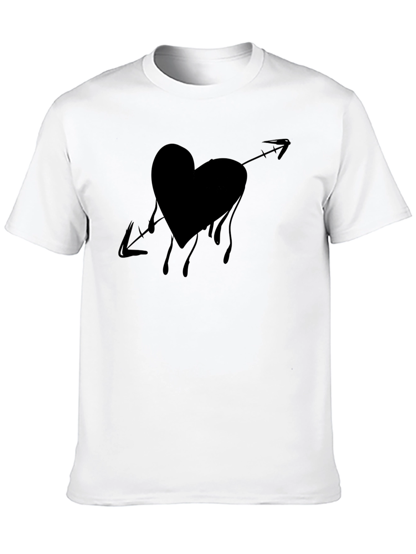 Heart Arrow Graphic Tee - Black