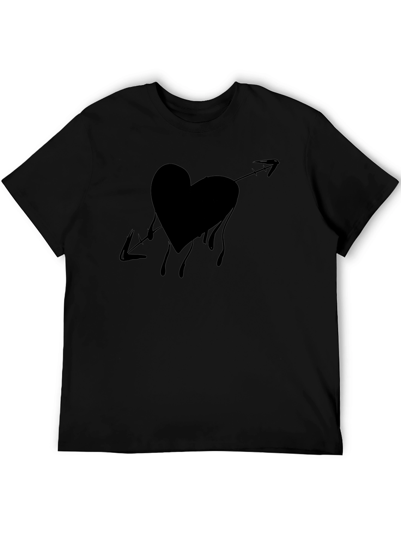 Heart Arrow Graphic Tee - Black