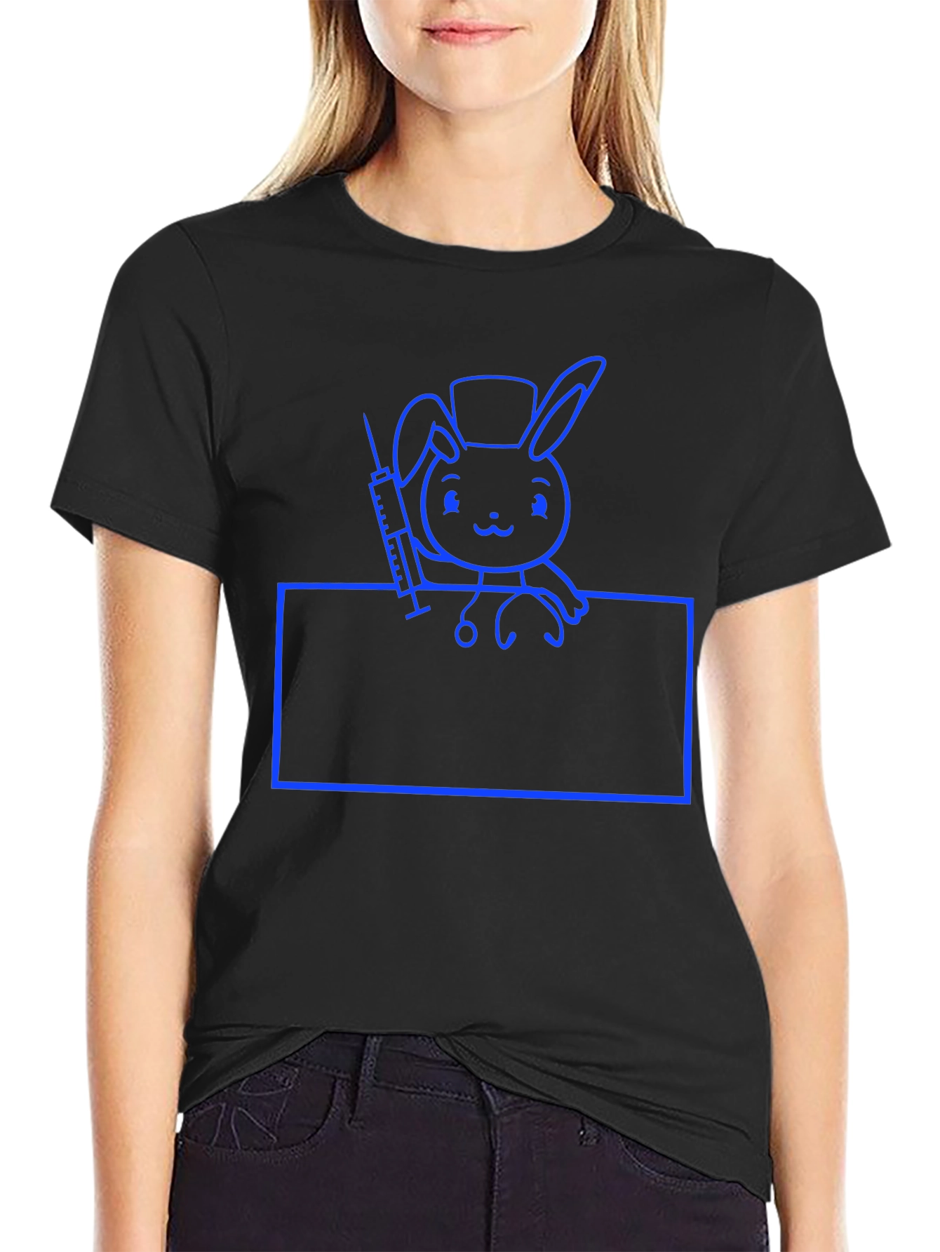 Nurse Bunny T-Shirt - Cute Cartoon Animal Tee