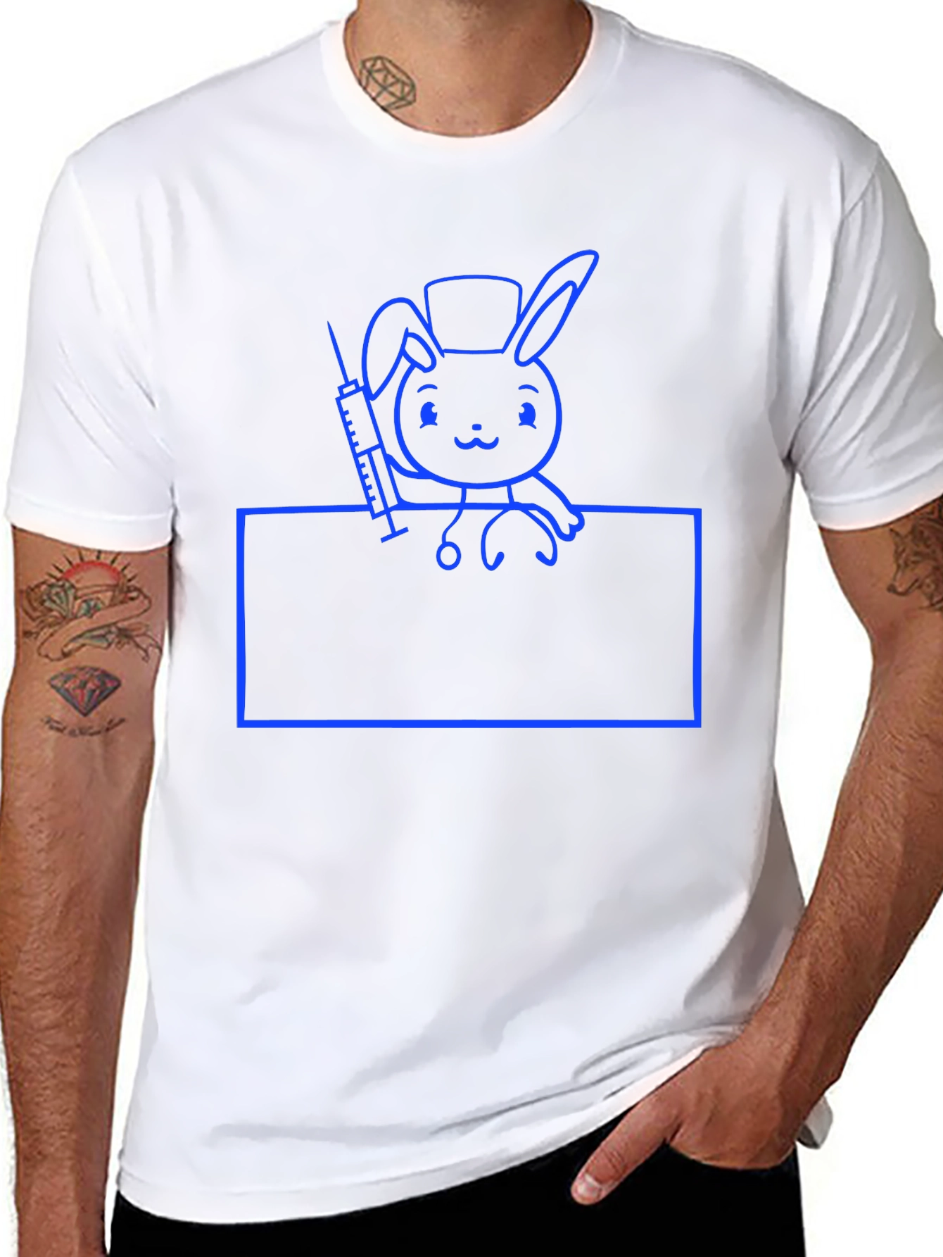 Nurse Bunny T-Shirt - Cute Cartoon Animal Tee